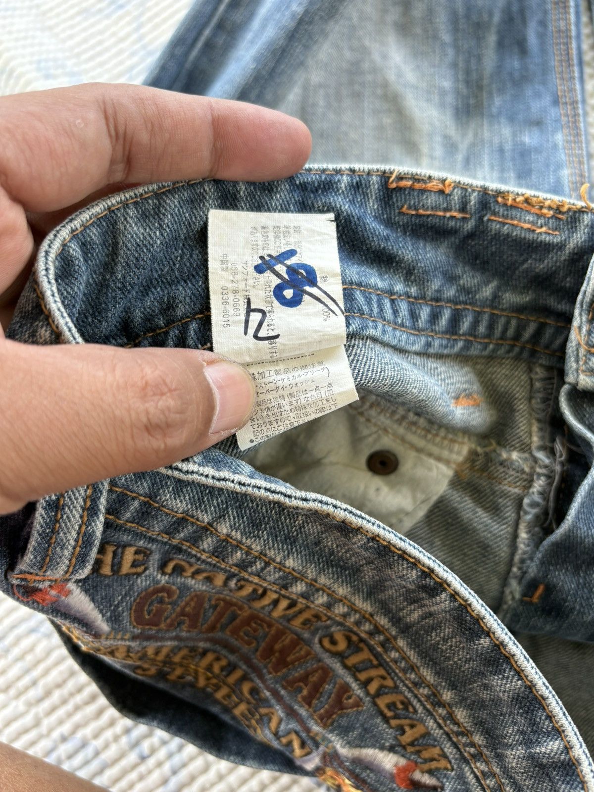 Japanese Brand Japanese Genes Native American Embroidered Bootcut Y2K Jeans Size US 32 / EU 48 - 20 Thumbnail