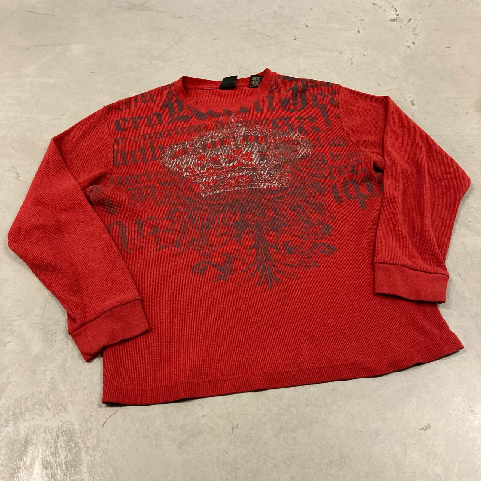 Vintage Y2K vintage affliction style graphic thermal T-Shirt Size US XL / EU 56 / 4 - 1 Thumbnail