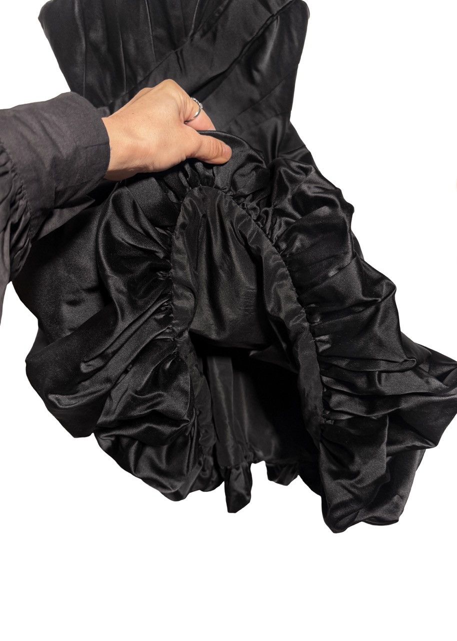 Oscar De La Renta Oscar De La Renta PF12 Black Silk Bustier Balloon Dress Size S / US 4 / IT 40 - 3 Thumbnail