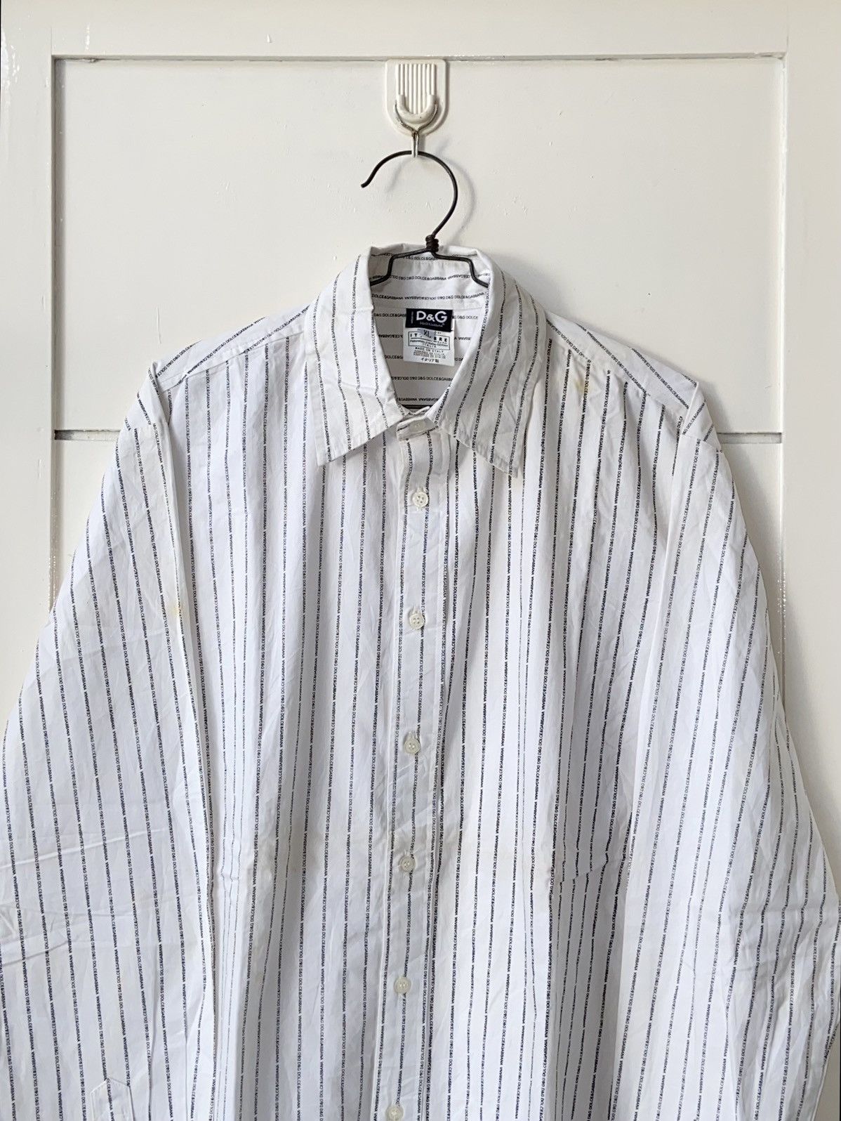 Dolce & Gabbana D&G DOLCE GABBANA White Printed Shirt Size US M / EU 48-50 / 2 - 10 Thumbnail