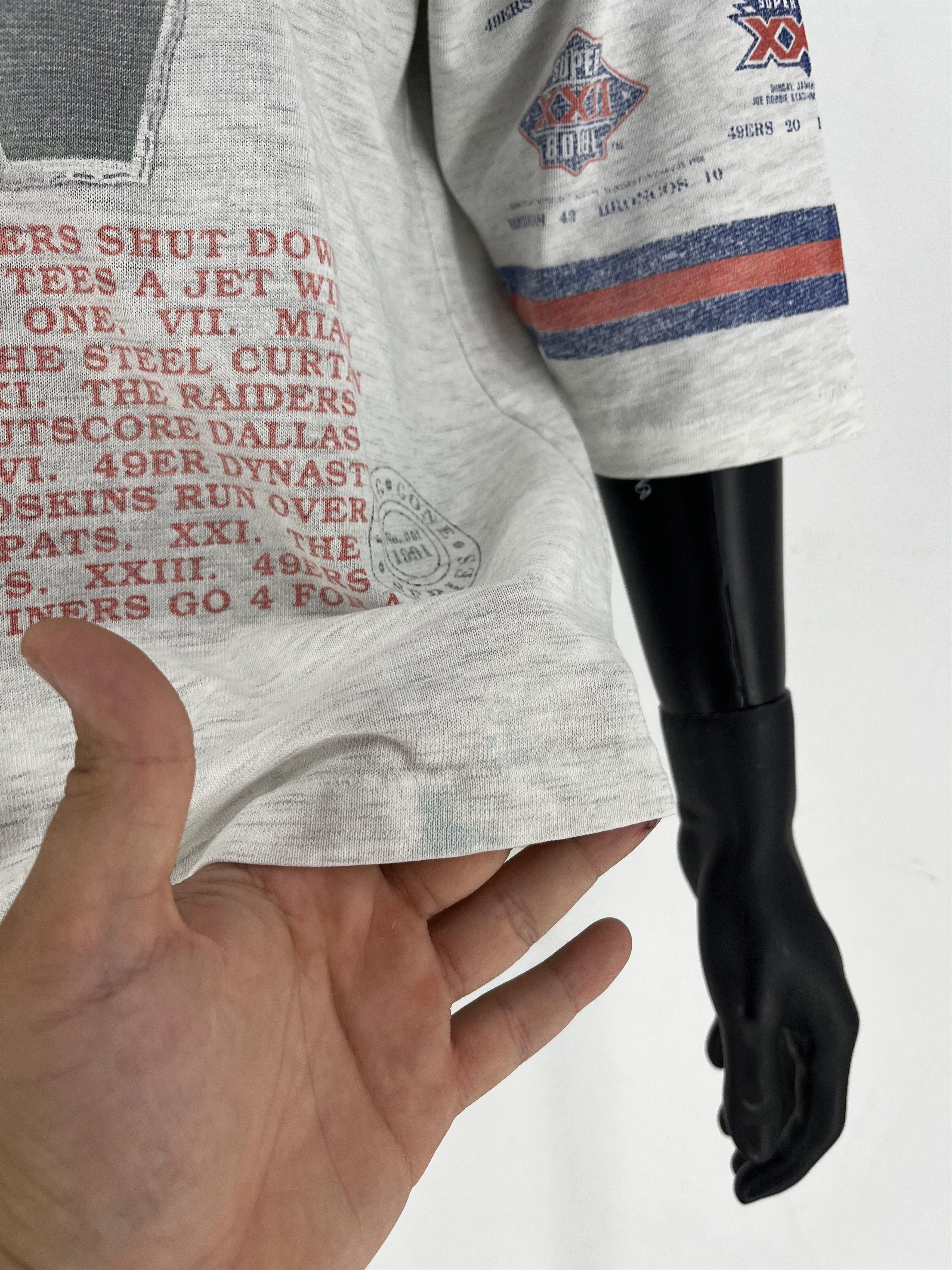 NFL Vintage 90s Super Bowl XXV 1991 Tee XL Long Gone USA 3/4 Size US XL / EU 56 / 4 - 12 Thumbnail