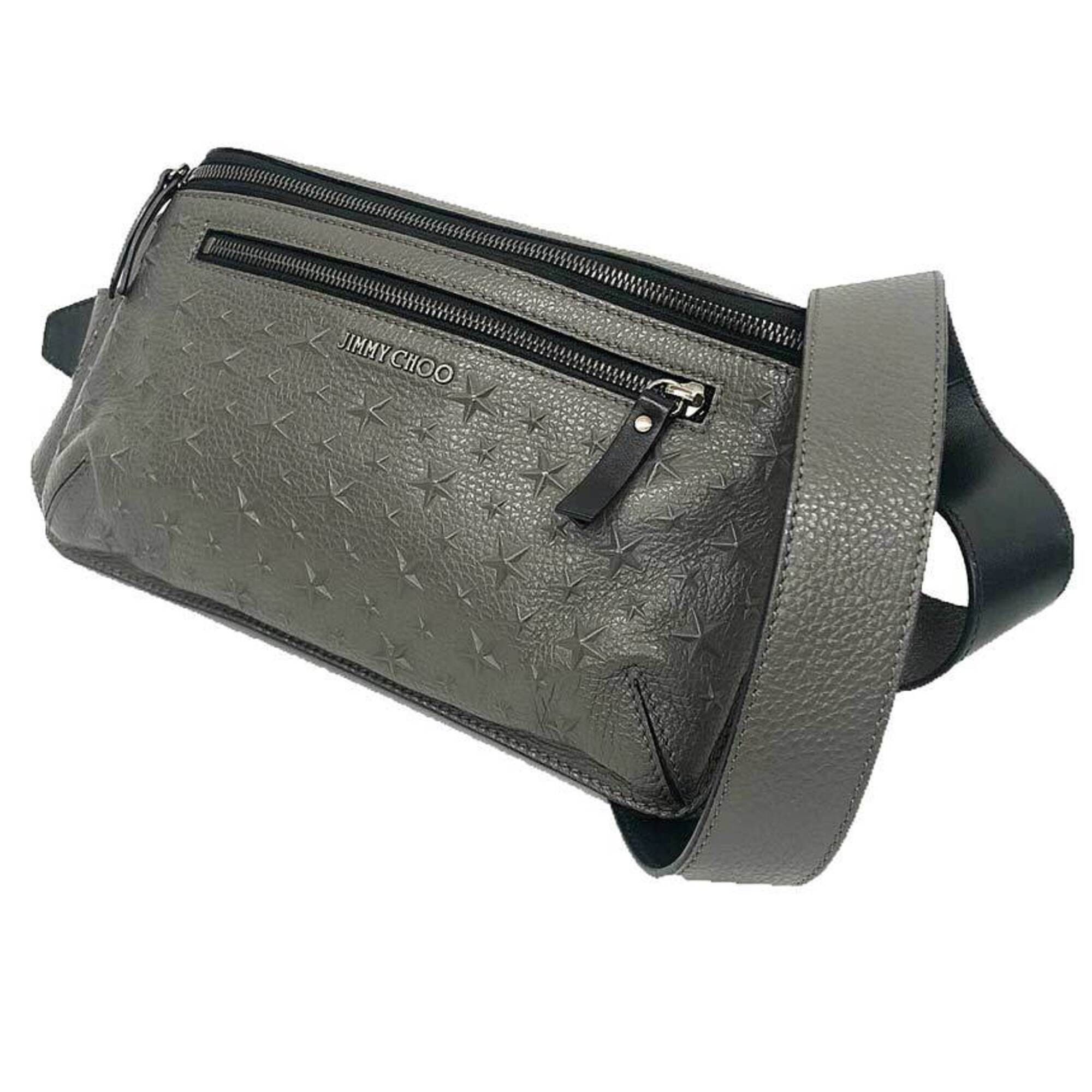 Jimmy Choo JIMMY CHOO Star Embossed Body Bag Waist Shoulder Grey Size ONE SIZE - 1 Thumbnail