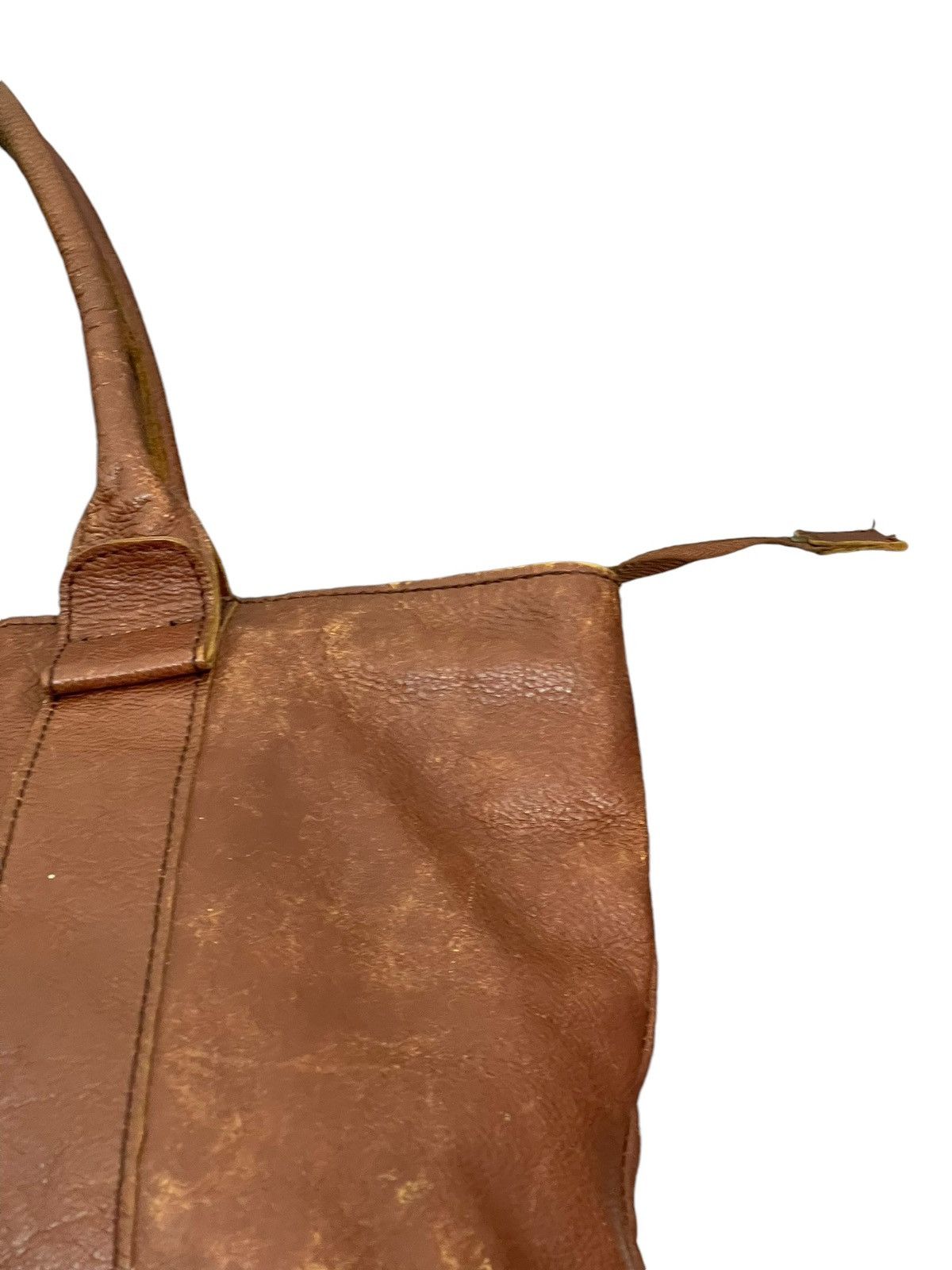Genuine Leather Full Leather Vintage Unknown Tote Shoulder Bag 4🟩 Size ONE SIZE - 9 Thumbnail