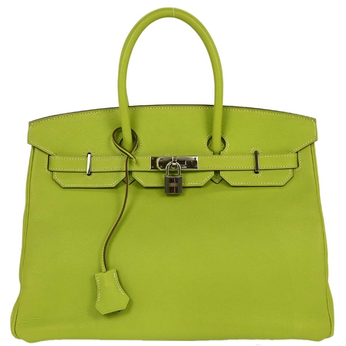 Hermes Hermes Birkin Handbag Green Togo with Palladium Hardware Size ONE SIZE - 1 Thumbnail