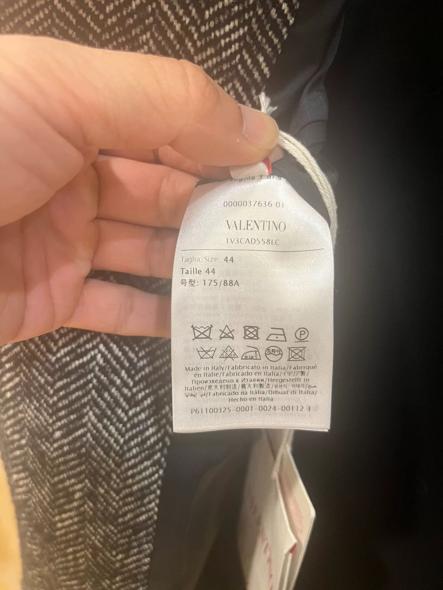 Valentino Valentino Gray Herringbone Rockstud Wool Coat Size US S / EU 44-46 / 1 - 9 Thumbnail