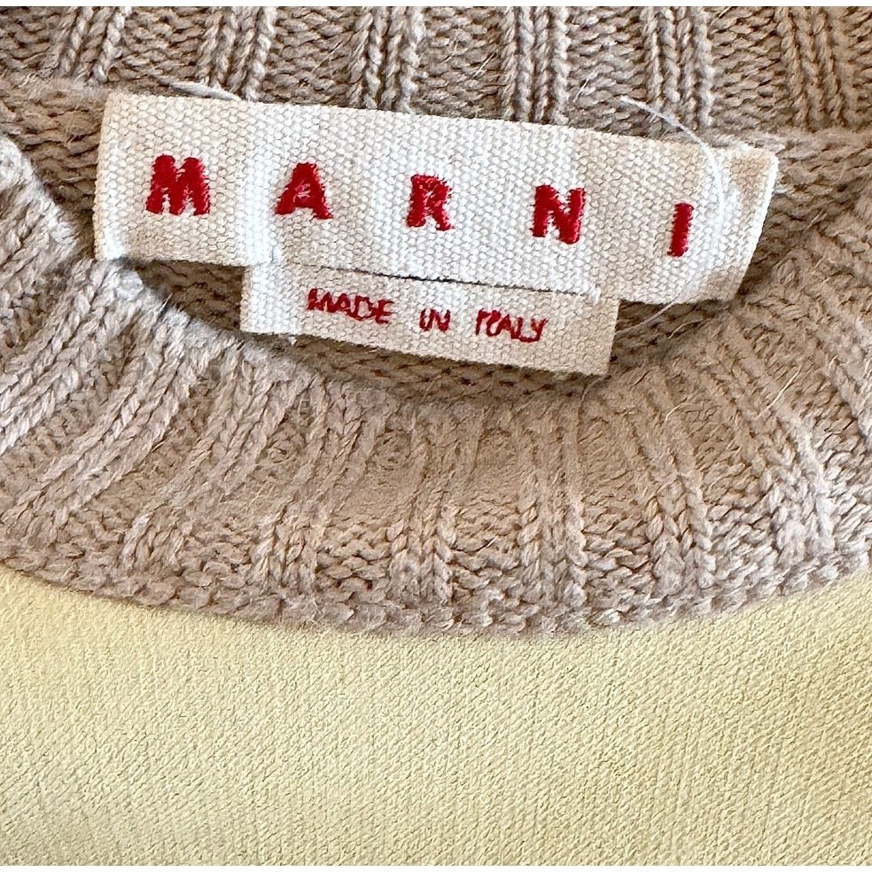 Marni Marni Beige and Yellow Knitted Sweater Size US M / EU 48-50 / 2 - 3 Thumbnail