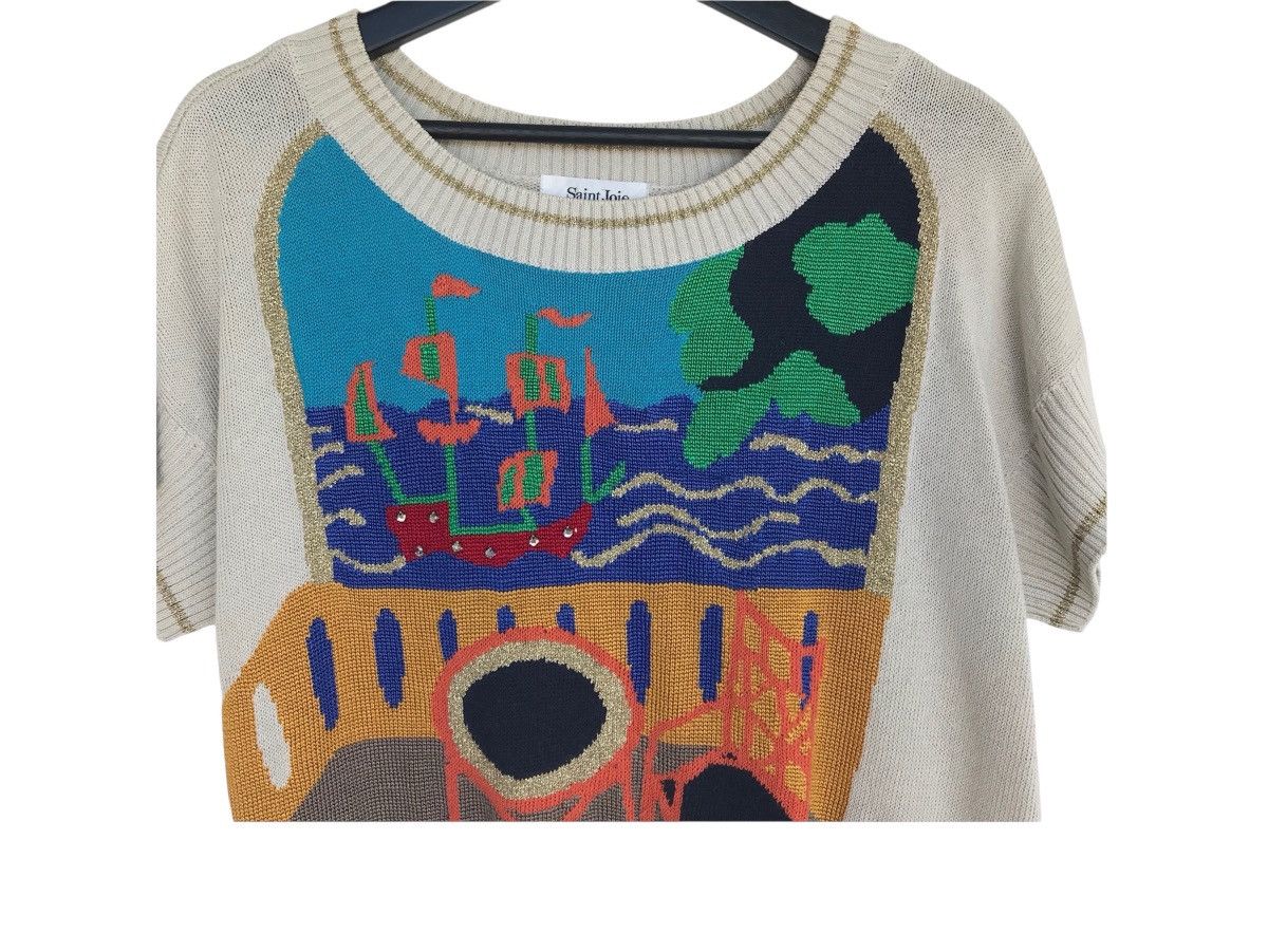 Japanese Brand Vintage SAINT JOIE art knitted sweater Size US M / EU 48-50 / 2 - 2 Thumbnail