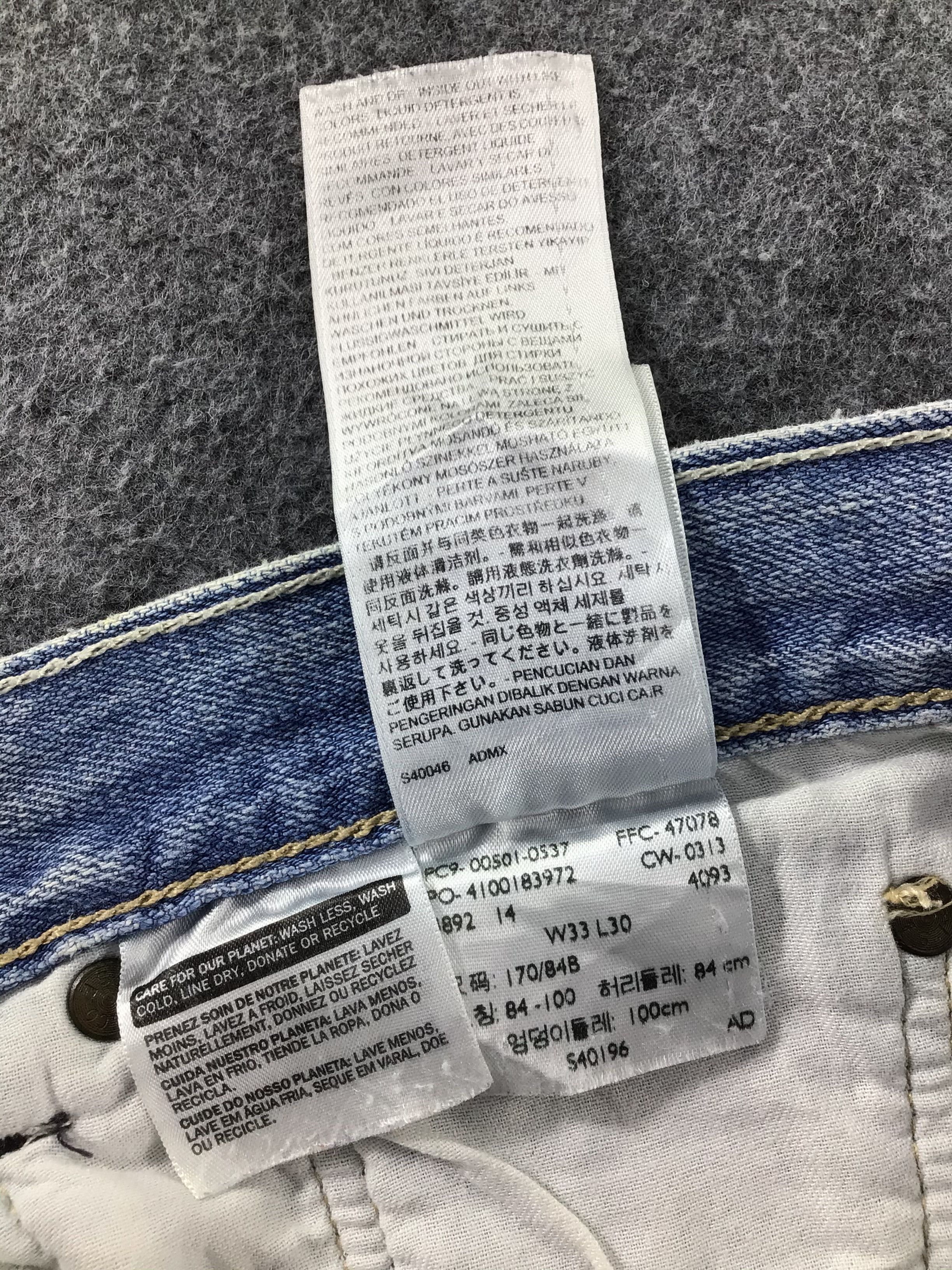 Levi's Levis 501 Jeans Faded Blue Denim -J318 Size US 33 - 12 Thumbnail