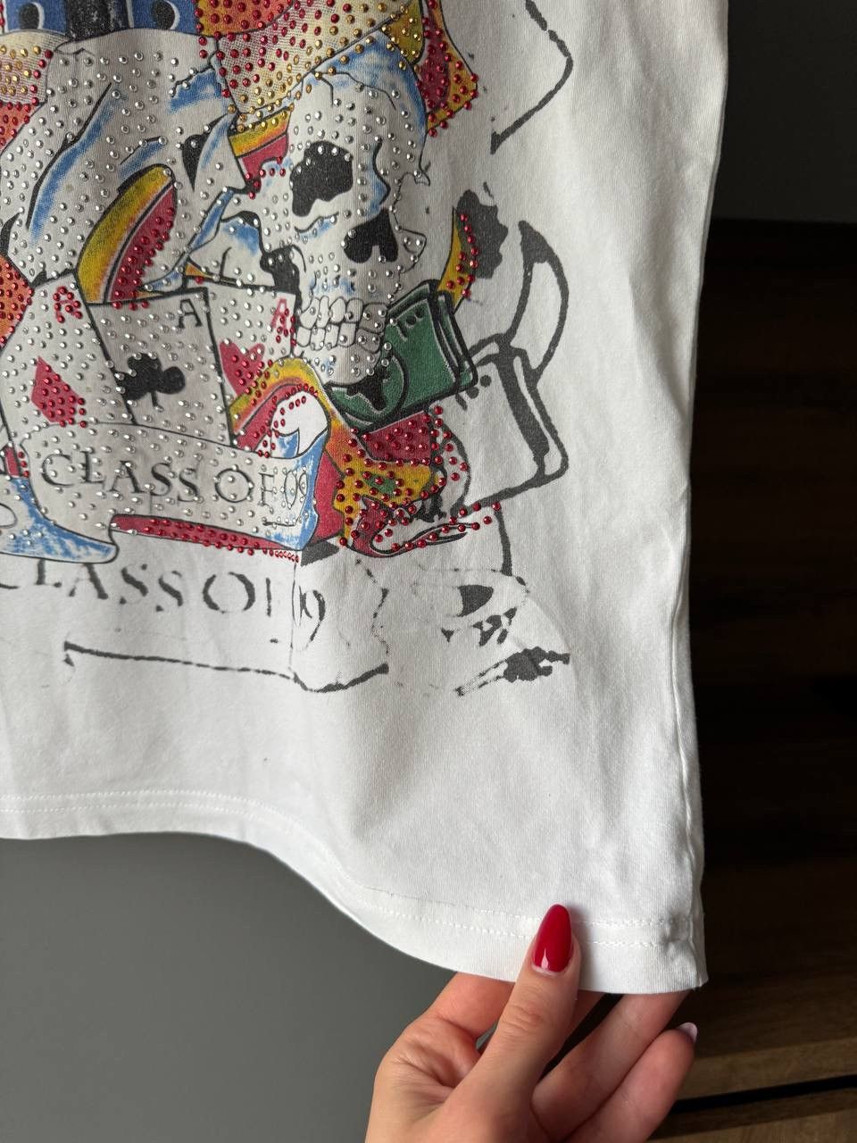 Ed Hardy × Vintage Vintage 00's Women's Ed Hardy T-Shirt in White Size S / US 4 / IT 40 - 2 Thumbnail