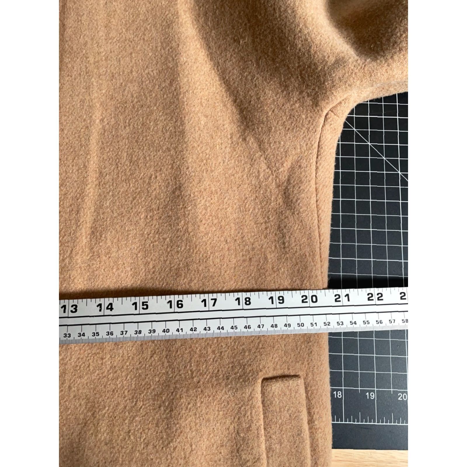 J.Crew VINTAGE J.Crew Factory Wool City Coat Women's 16 Beige Hidden Zip Mid Length AB945 Size XXL / US 16-18 / IT 52-54 - 7 Thumbnail