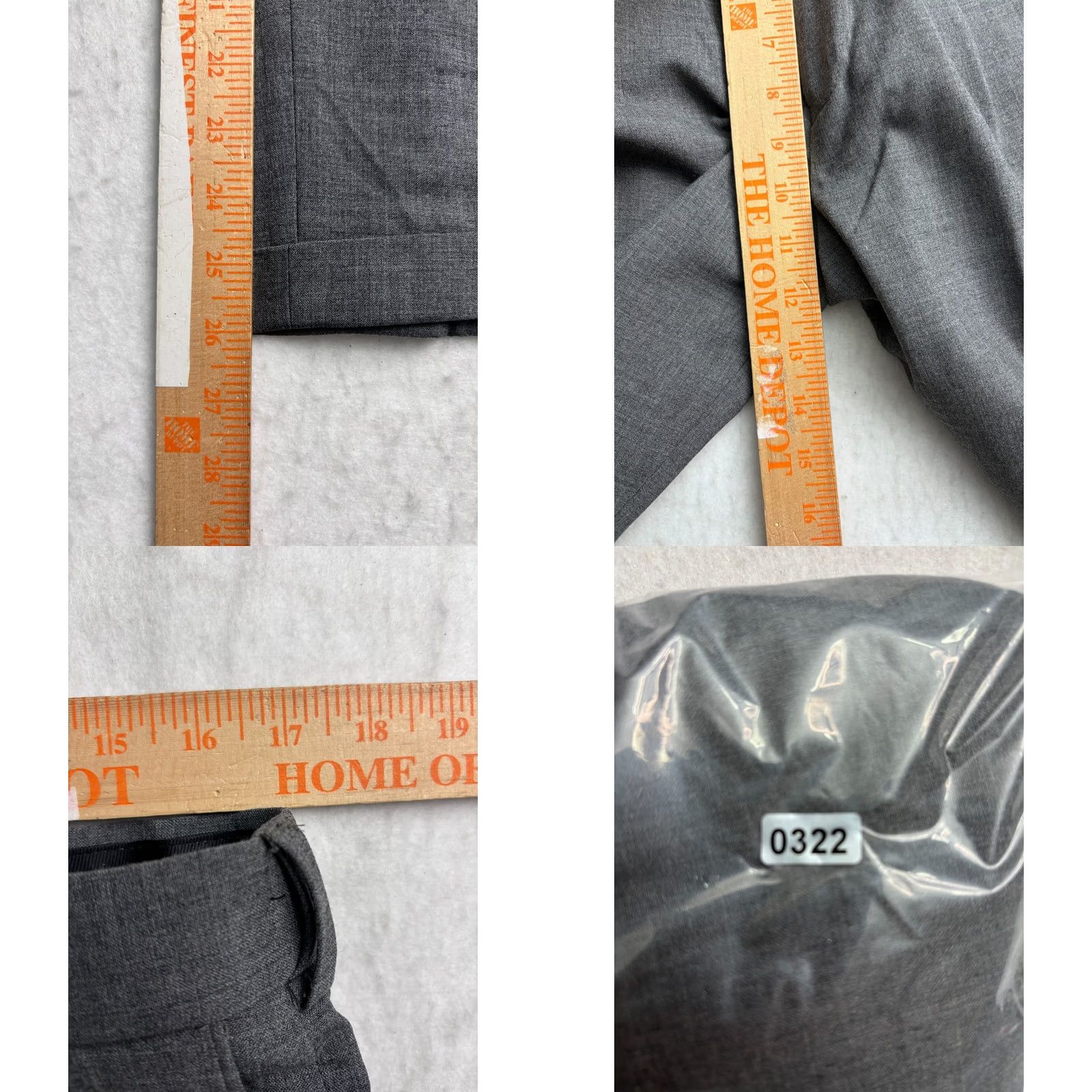 Vintage Louis Raphael Limited JRL Men Gray Dress Pants Wool Stretch Straight 34x29 Hem 26 - 34in Waist, 34in Leg Size US 34 / EU 50 - 8 Thumbnail