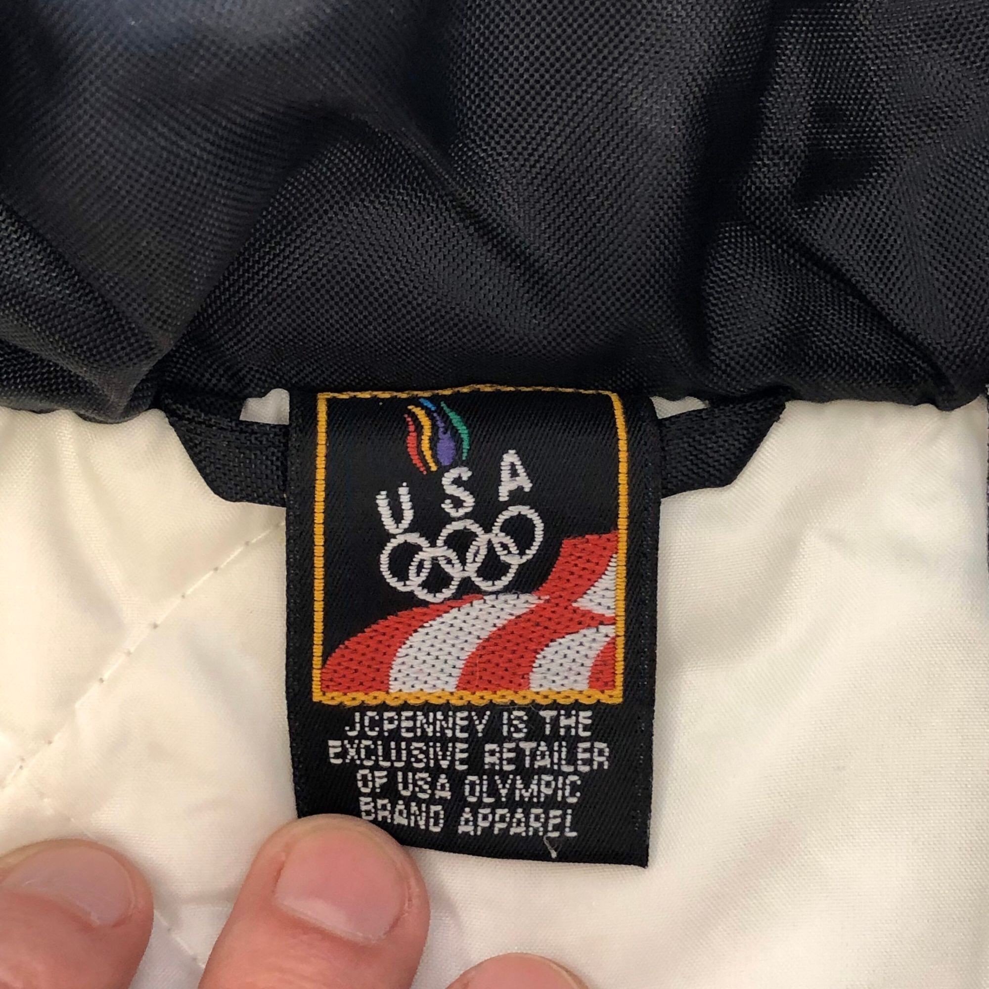 USA Olympics Vtg JcPenney Blue Nylon COLORBLOCK USA OLYMPICS Coat Size US L / EU 52-54 / 3 - 5 Thumbnail