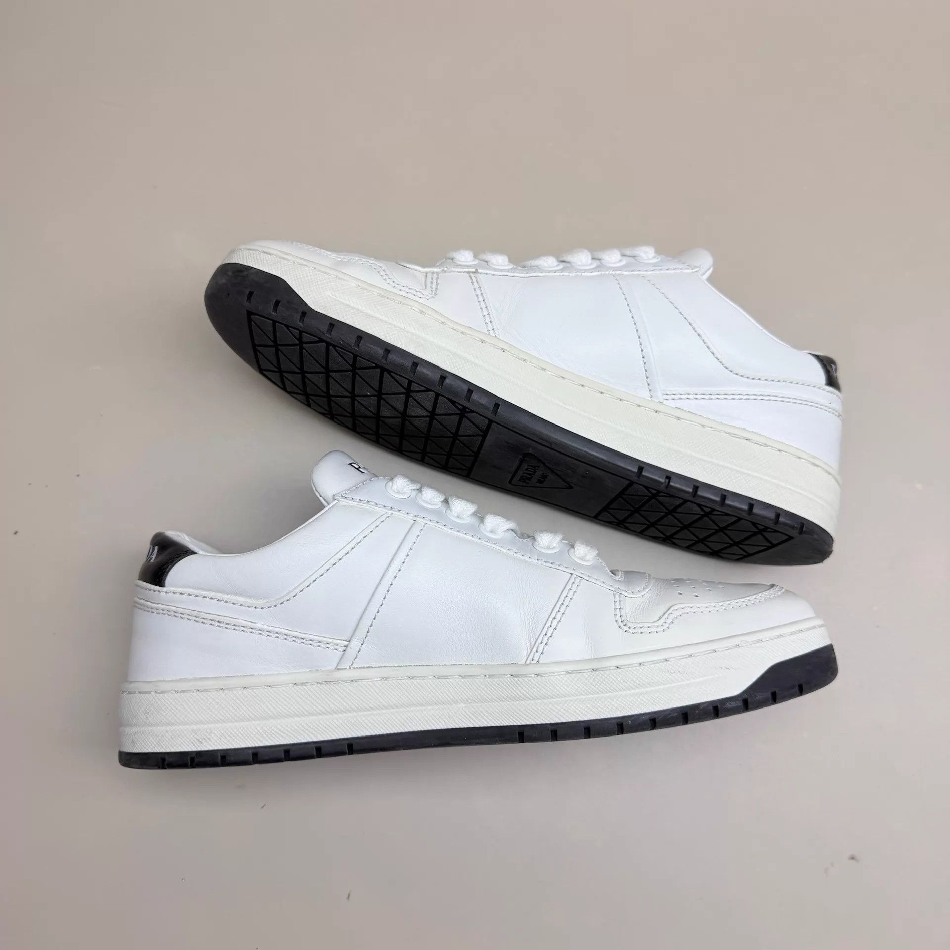 Prada Prada Black White Triangle Logo Sneakers 36 99New Size US 5.5 / IT 35.5 - 4 Thumbnail