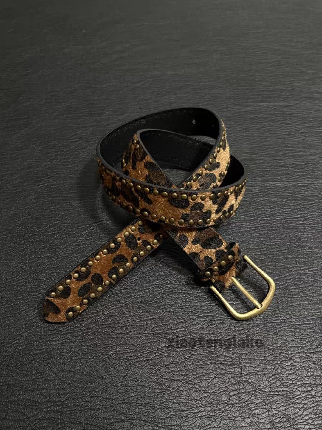 Japanese Brand Unisex punk yuppie hippie leopard pattern festival belt Size ONE SIZE - 2 Thumbnail