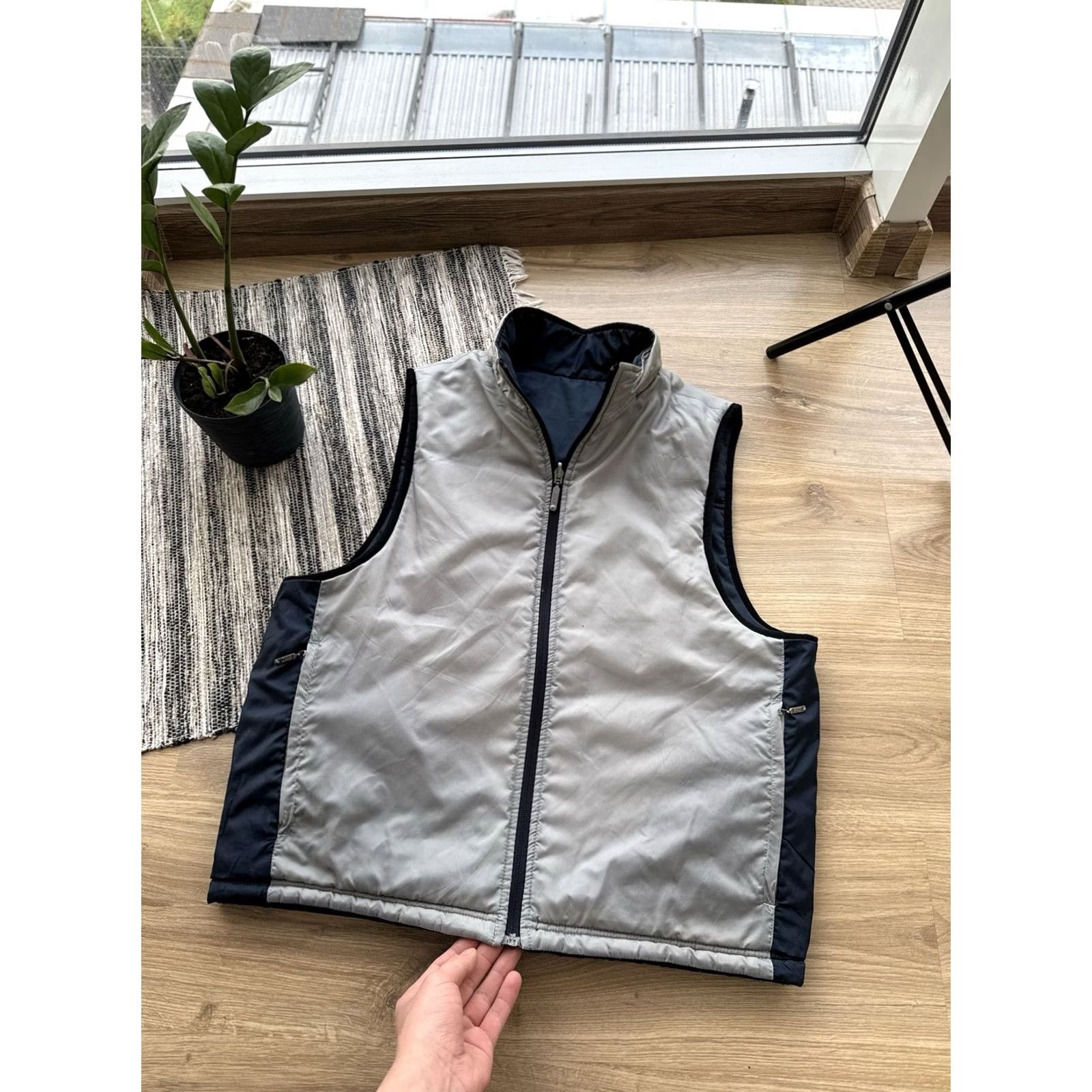 Nike Nike Reversible Vest Men S Blue/Navy 90s Vintage Puffer Down Nylon Zip Casual Streetwear Size US S / EU 44-46 / 1 - 4 Thumbnail