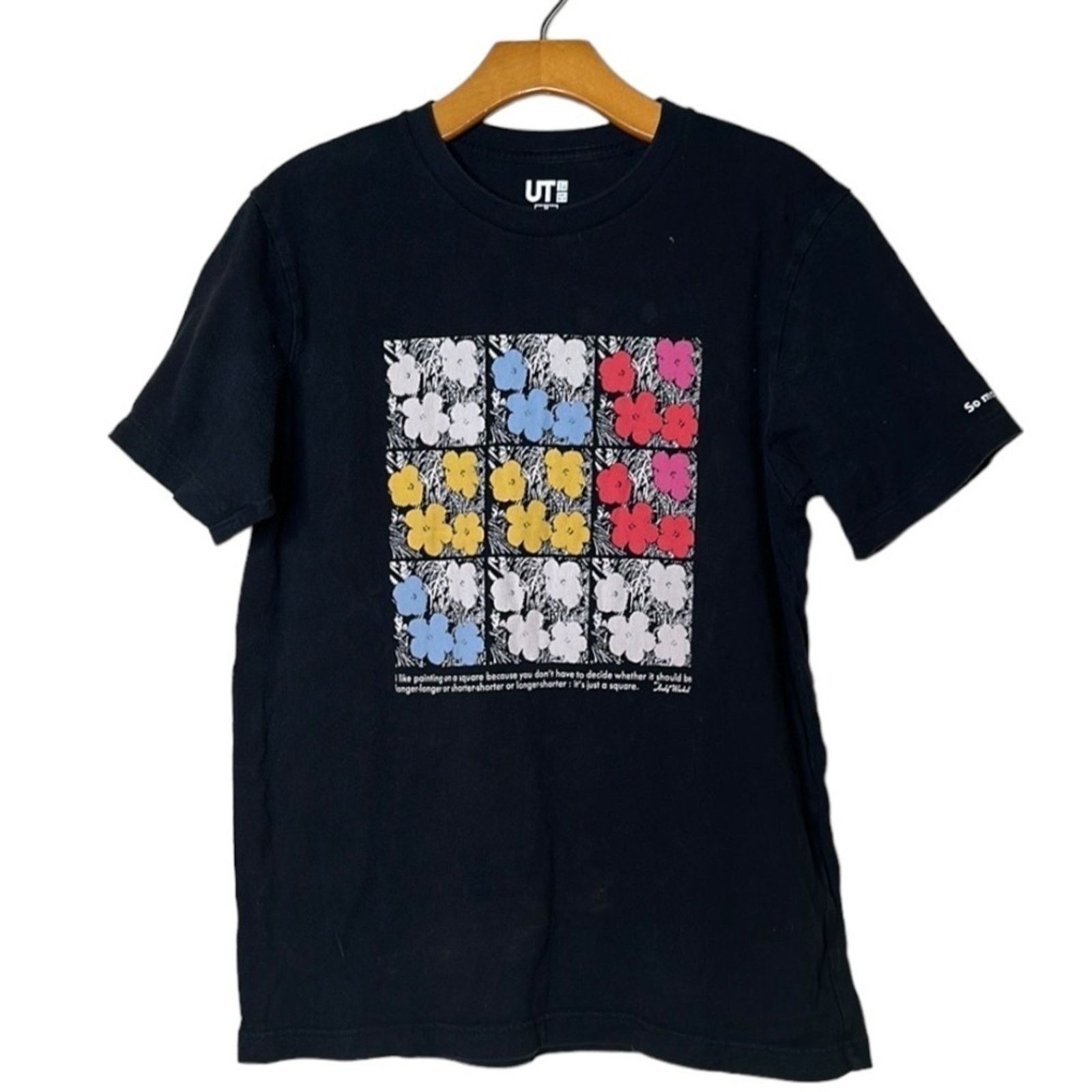 Andy Warhol × Uniqlo Uniqlo X Andy Warhol Pop Art Flowers Tee Black Size Medium Size US M / EU 48-50 / 2 - 3 Thumbnail