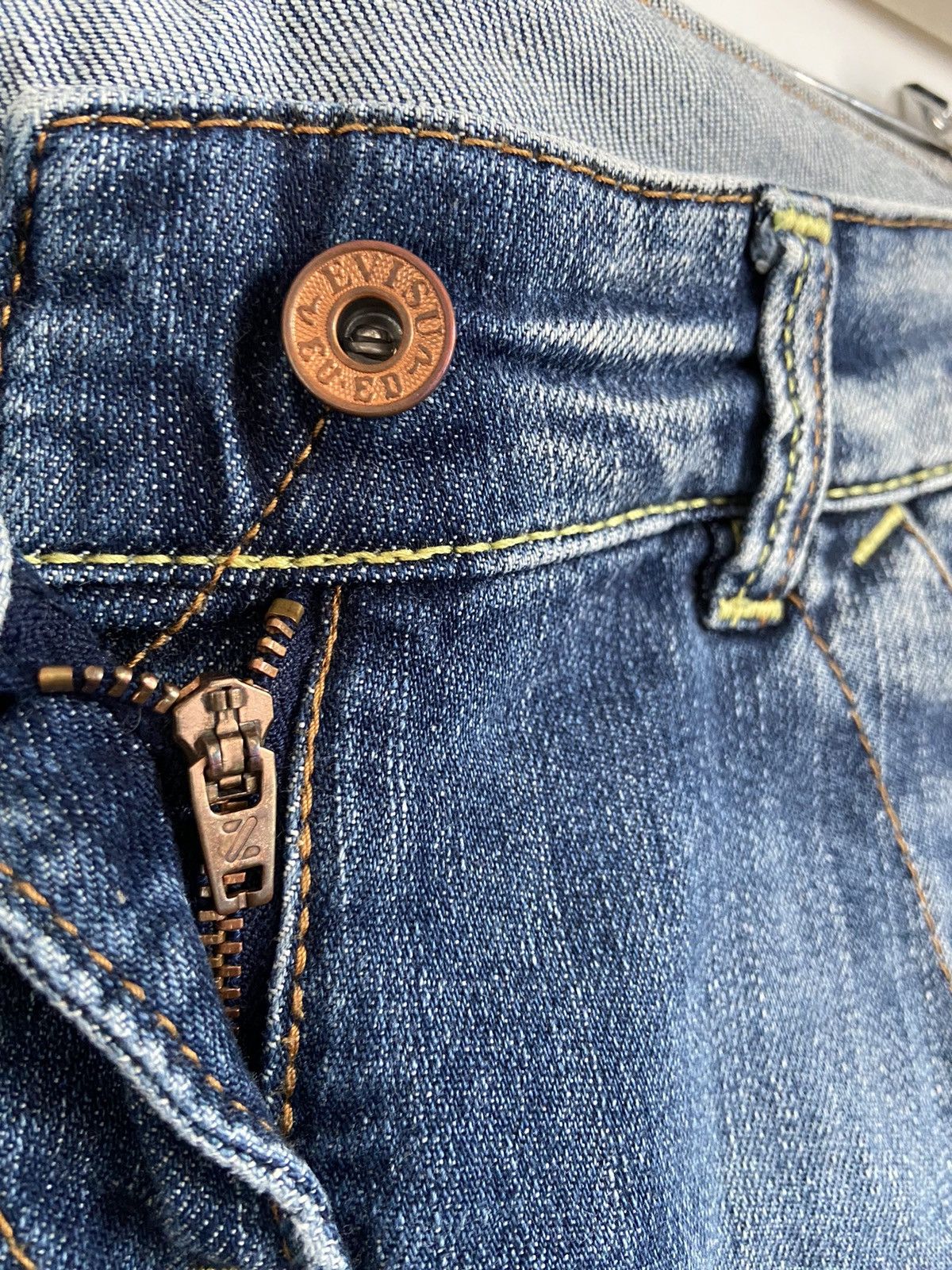 Evisu × Japanese Brand Evisu y2k washed out jeans big pockets logo zip bell-bottom Size US 27 - 5 Thumbnail