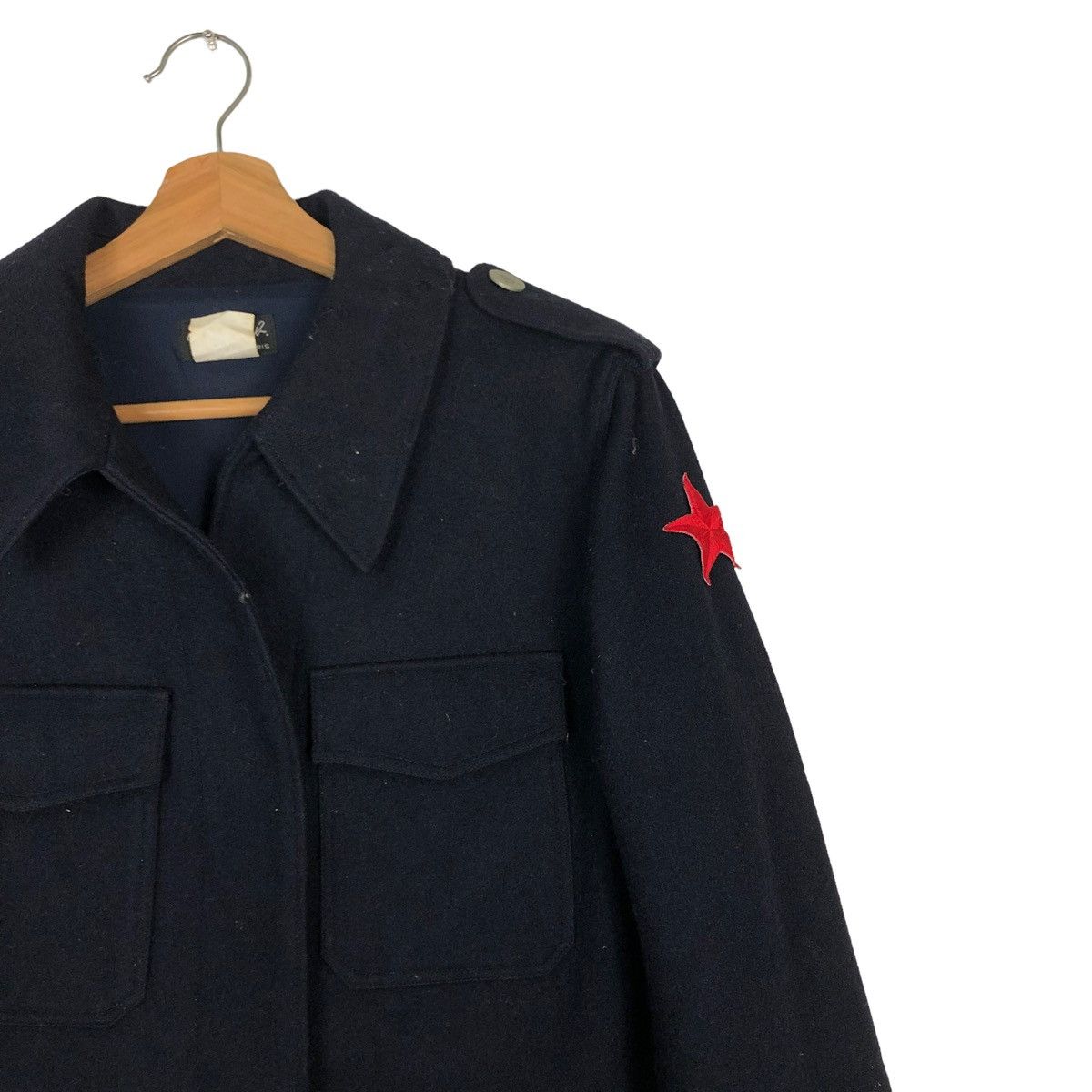 agnes b. 🔥VINTAGE CROPPED WOOL JACKET AGNES B. MILITARY DESIGN Size US S / EU 44-46 / 1 - 4 Thumbnail