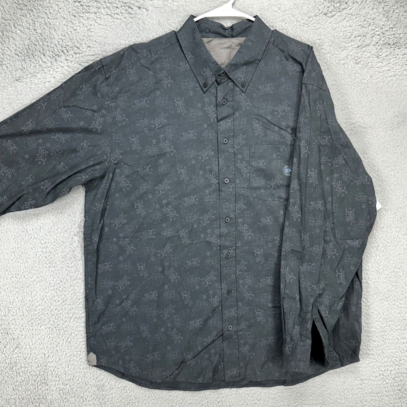 Old Navy Old Navy Mens Button-Down Shirt 2XL Grey Floral Long Sleeve Pocket NEW Size US XXL / EU 58 / 5 - 2 Thumbnail