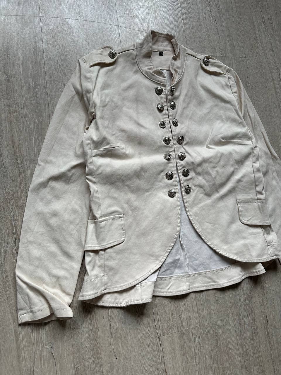 Japanese Brand 00s japanese vkei archive Xfrm napoleon jacket white size L Size L / US 10 / IT 46 - 2 Thumbnail