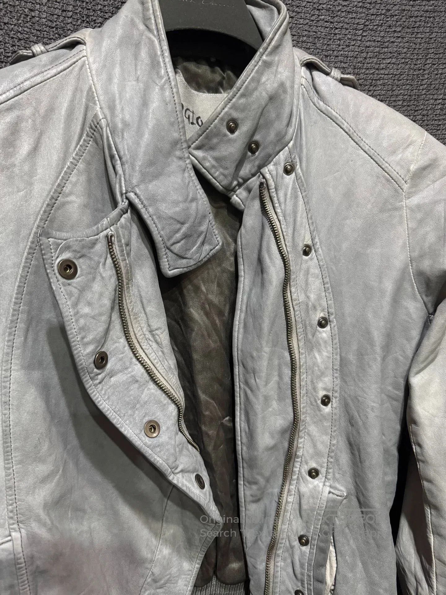 Giorgio Brato contemporary gray leather jacket by giorgio brato. Size US L / EU 52-54 / 3 - 3 Thumbnail