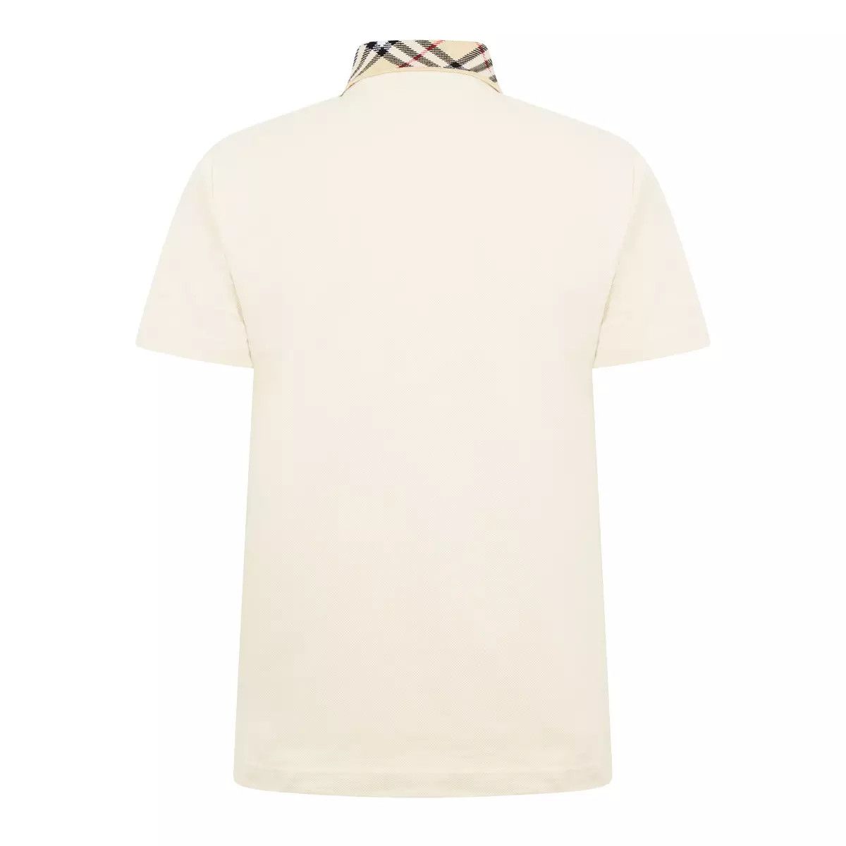 Burberry o1g2r1mq0426 Check Collar Polo Shirt in Ivory Size US S / EU 44-46 / 1 - 6 Thumbnail