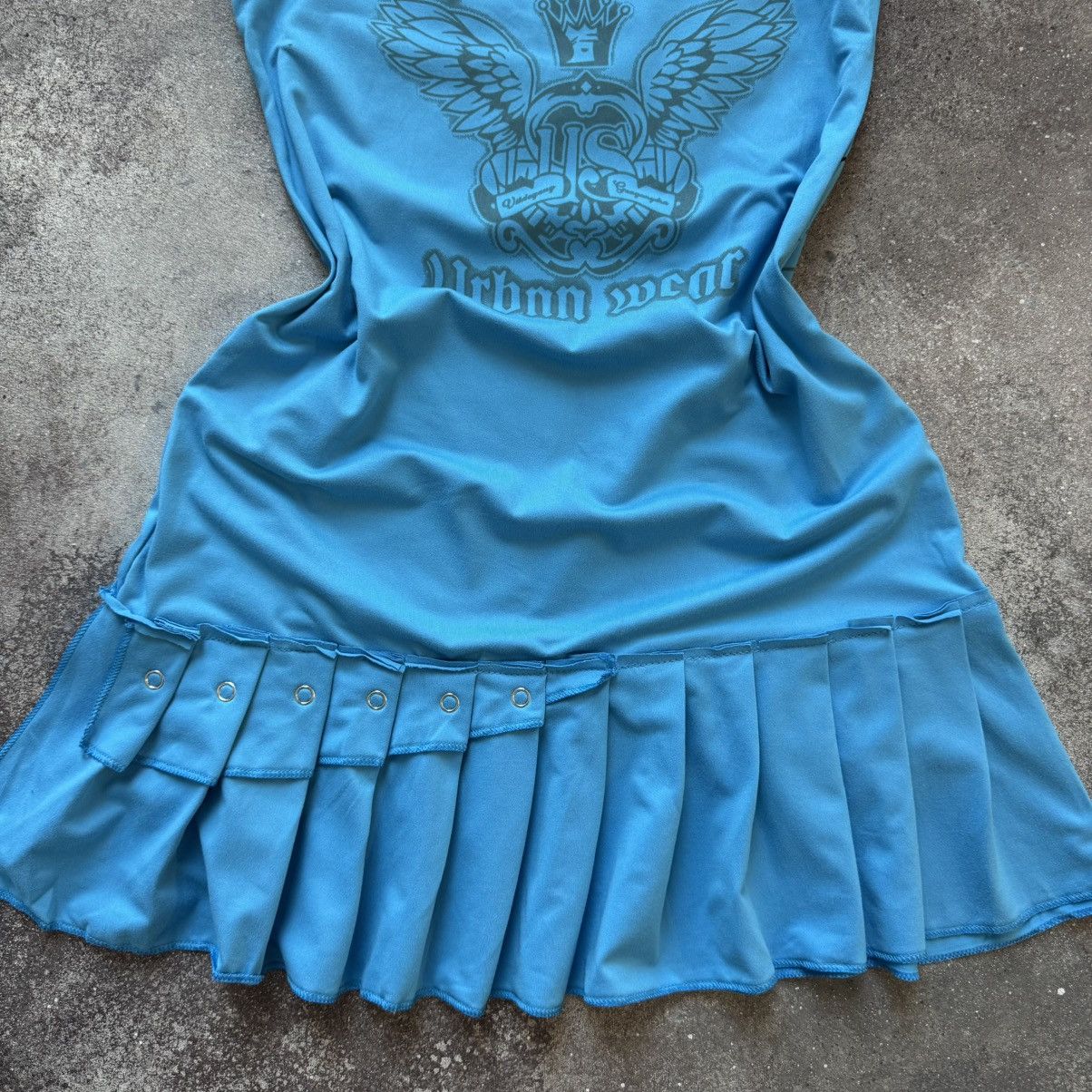 Hysteric Glamour Amazing Y2K Goth Affliction Style Pleated Mini Dress Size S / US 4 / IT 40 - 9 Thumbnail