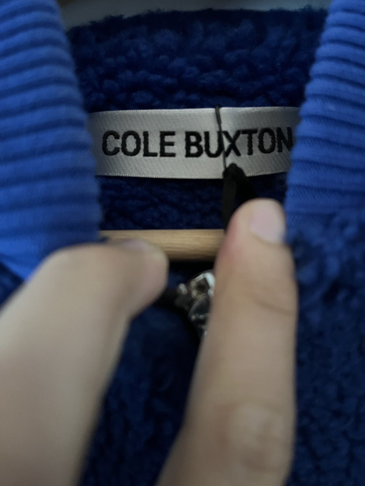 Cole Buxton Cole Buxton - Cobalt Blue Wool Fleece Bomber size S Size US S / EU 44-46 / 1 - 4 Thumbnail