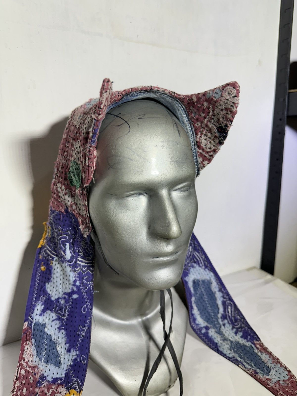 Handmade Custom Made Distressed Paisley patchwork 2 way Mask/hats Size ONE SIZE - 7 Thumbnail