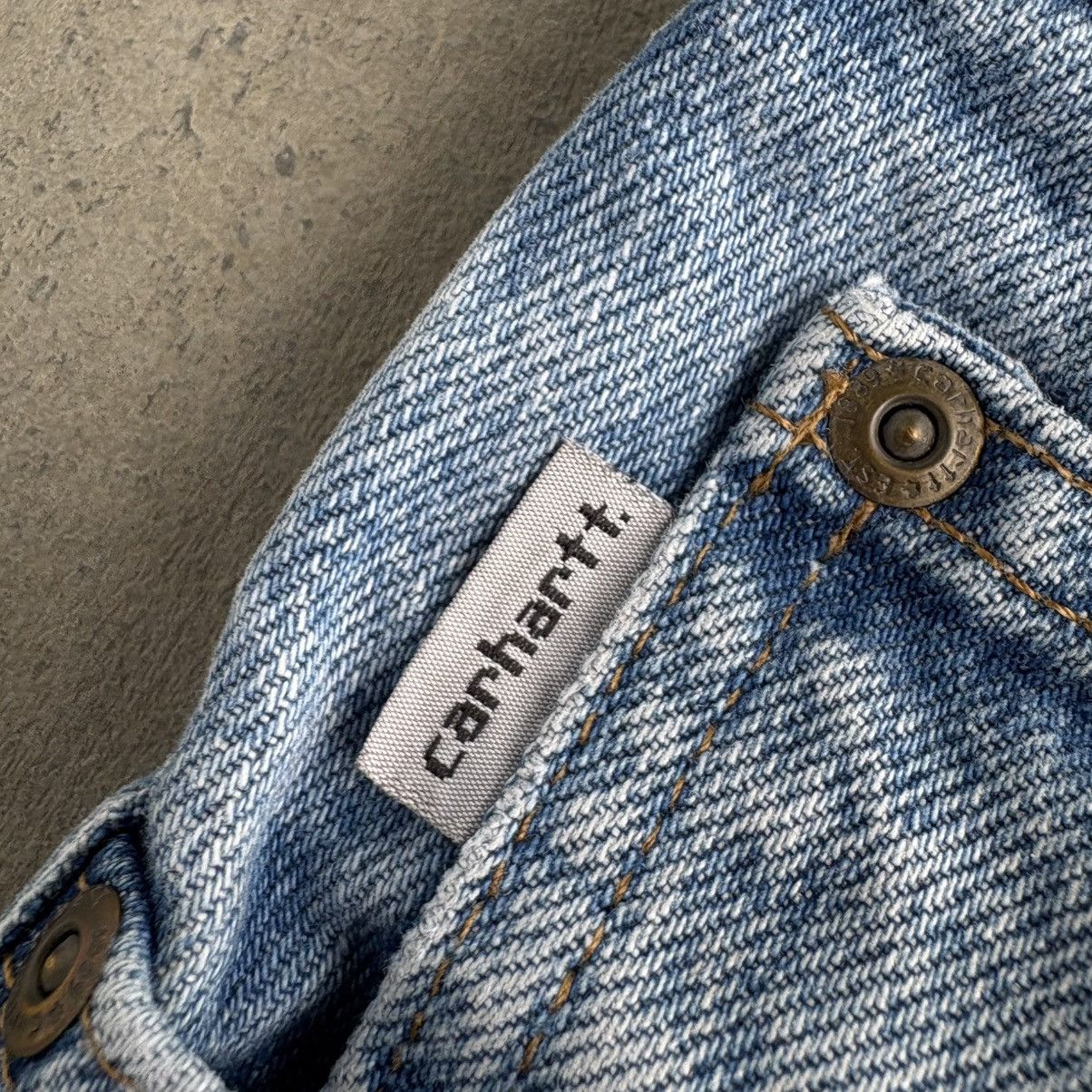 Vintage Crazy Vintage Carhartt Thrashed Jean Shorts Jorts 36" Blue Size US 36 / EU 52 - 5 Thumbnail