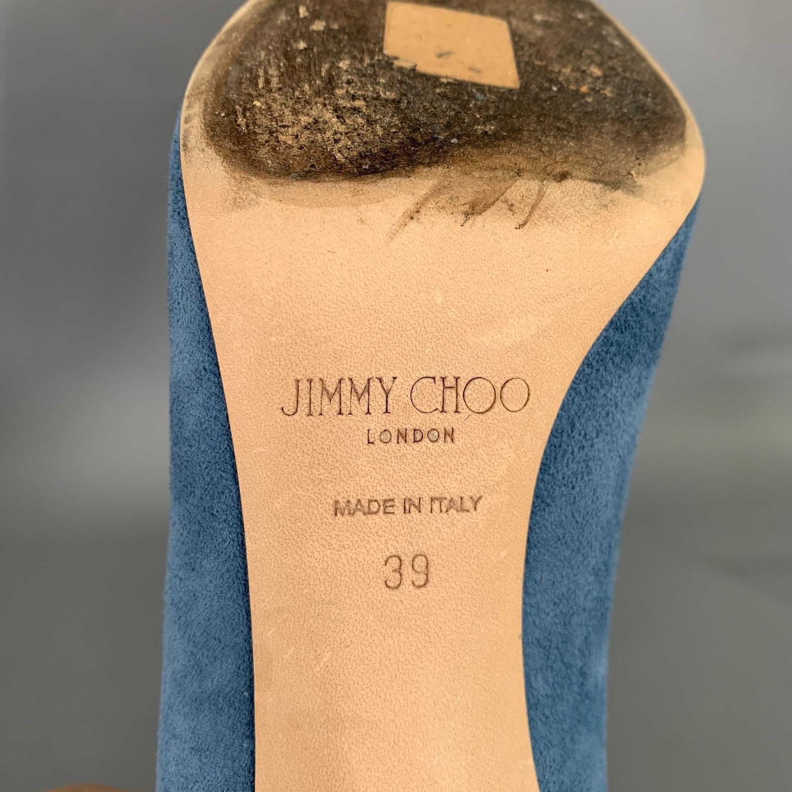 Jimmy Choo JIMMY CHOO Size 9 Blue Suede J0001474039 Suede Pumps Size US 9 / IT 39 - 7 Thumbnail