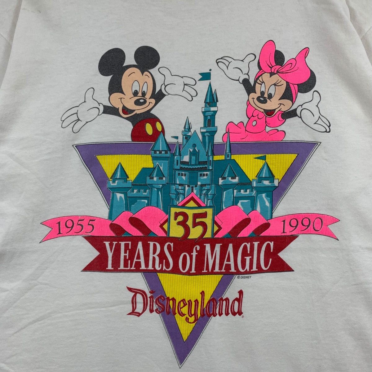 Disney Vintage 90s DISNEYLAND 35 Years Of Magic DisneyMickey Tshirt Size US L / EU 52-54 / 3 - 3 Thumbnail