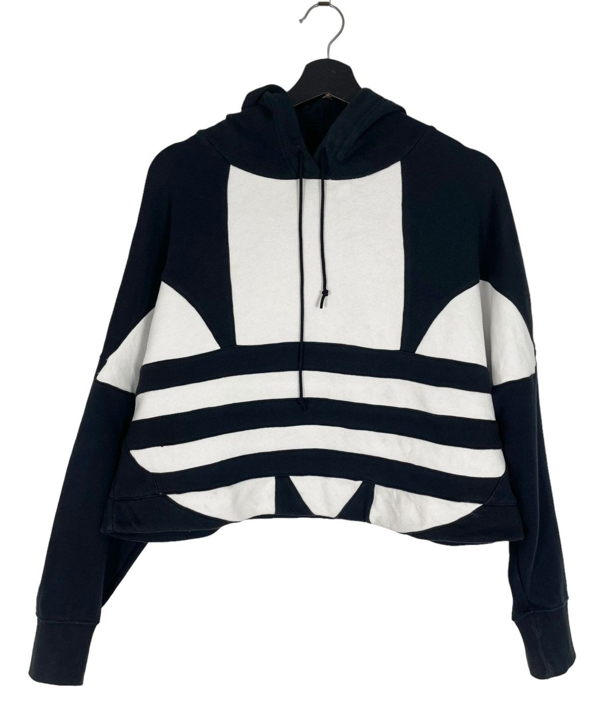 RARE ADIDAS BIG LOGO CROP HOODIE