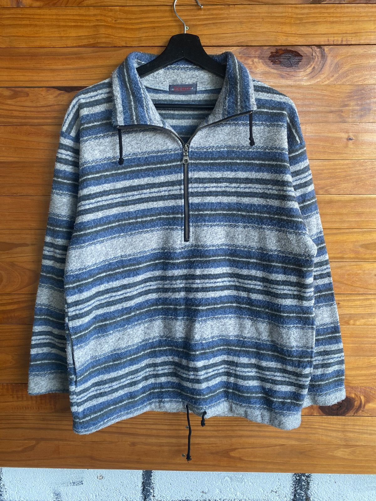 Vintage Vintage Top Scot Striped Half-Zip Pullover Sweater – 80s/90s Size US S / EU 44-46 / 1 - 3 Thumbnail
