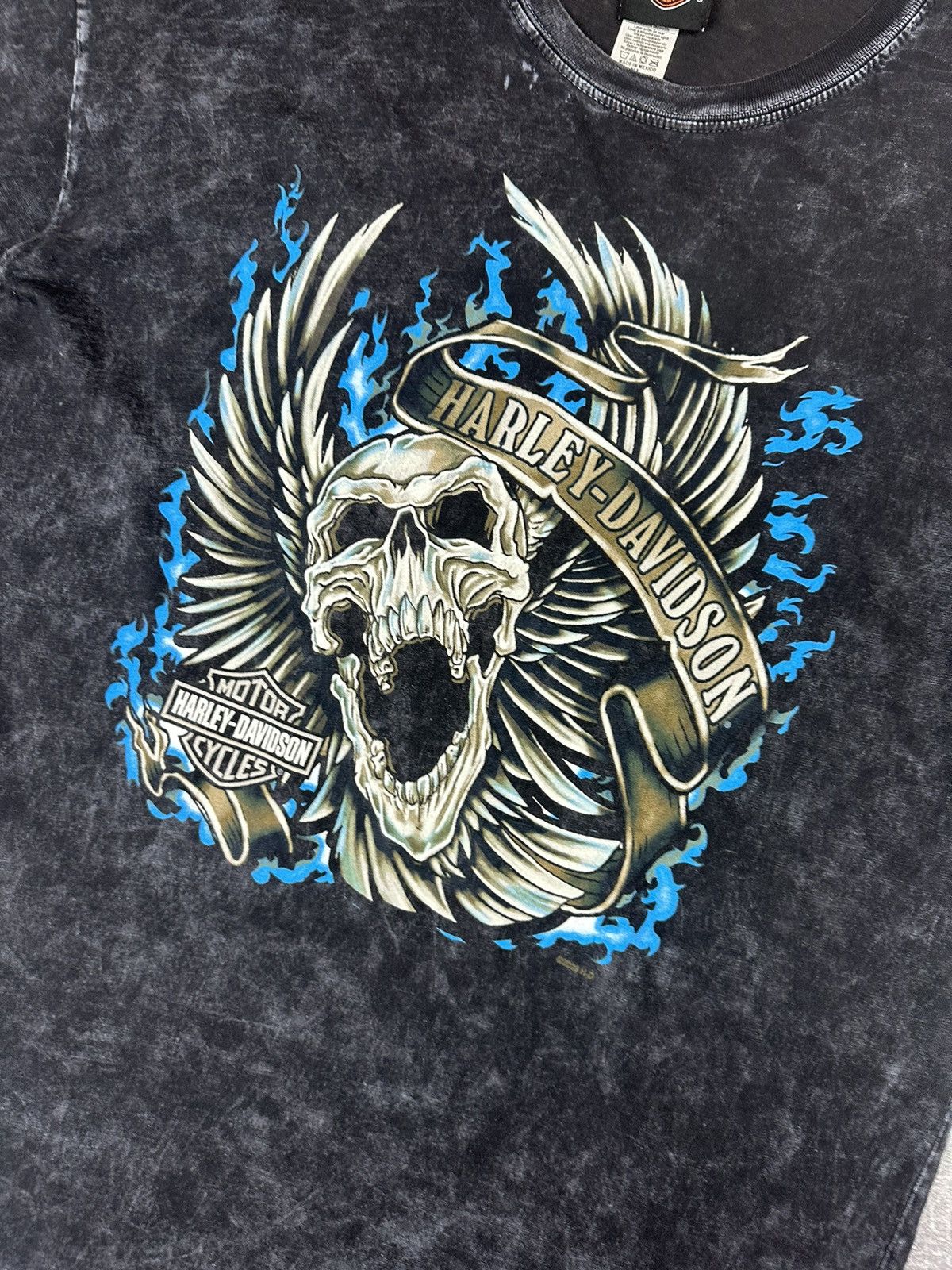 Harley Davidson Harley Davidson Taiday Mens Scull Overprint Logo T-Shirt Size US XL / EU 56 / 4 - 3 Thumbnail