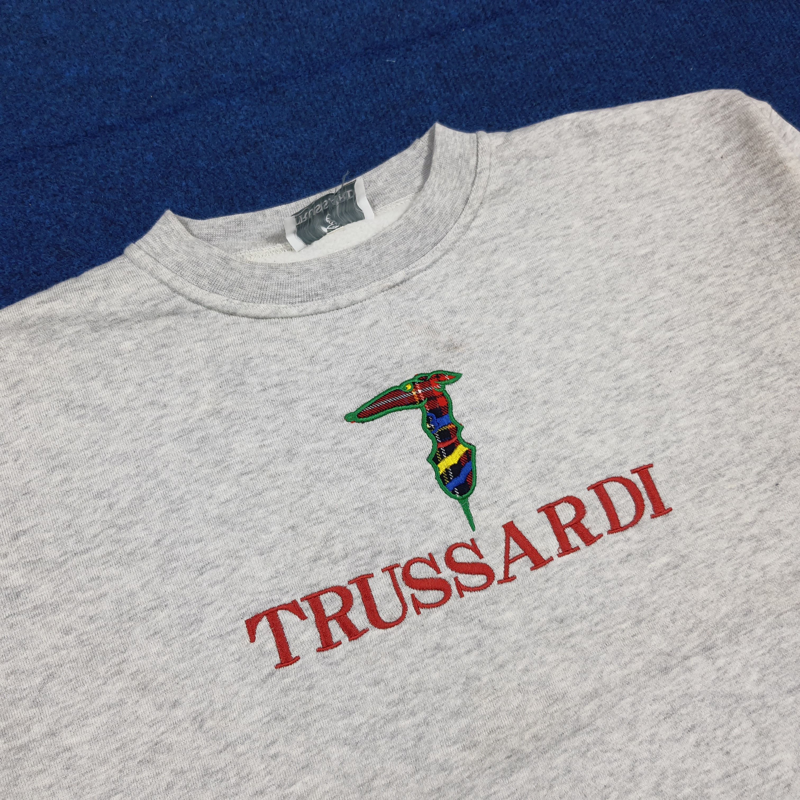 Trussardi Vintage Trussardi Sweatshirt Logo Tartan Embroidery C292N11 Size US M / EU 48-50 / 2 - 2 Thumbnail