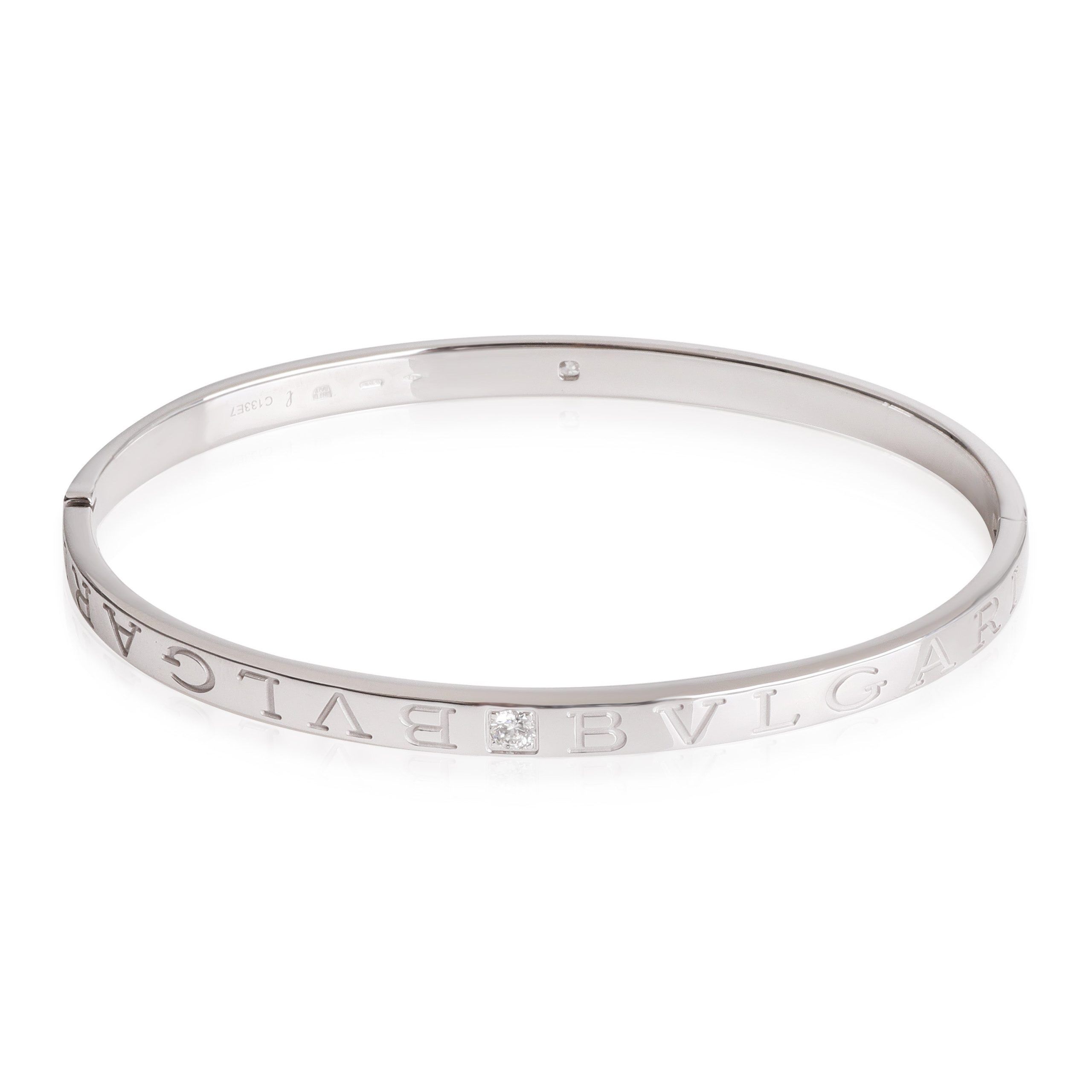 image of Bvlgari Bvlgari Diamond Bracelet In 18K White Gold 0.26 Ctw, Women's