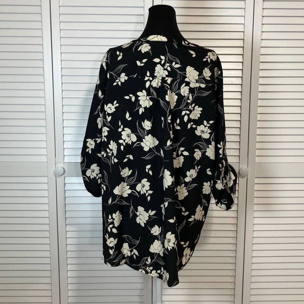 Other Maurices Black Floral Boho Flowy Relaxed Tunic Blouse XXL Size XXL / US 16-18 / IT 52-54 - 3 Thumbnail