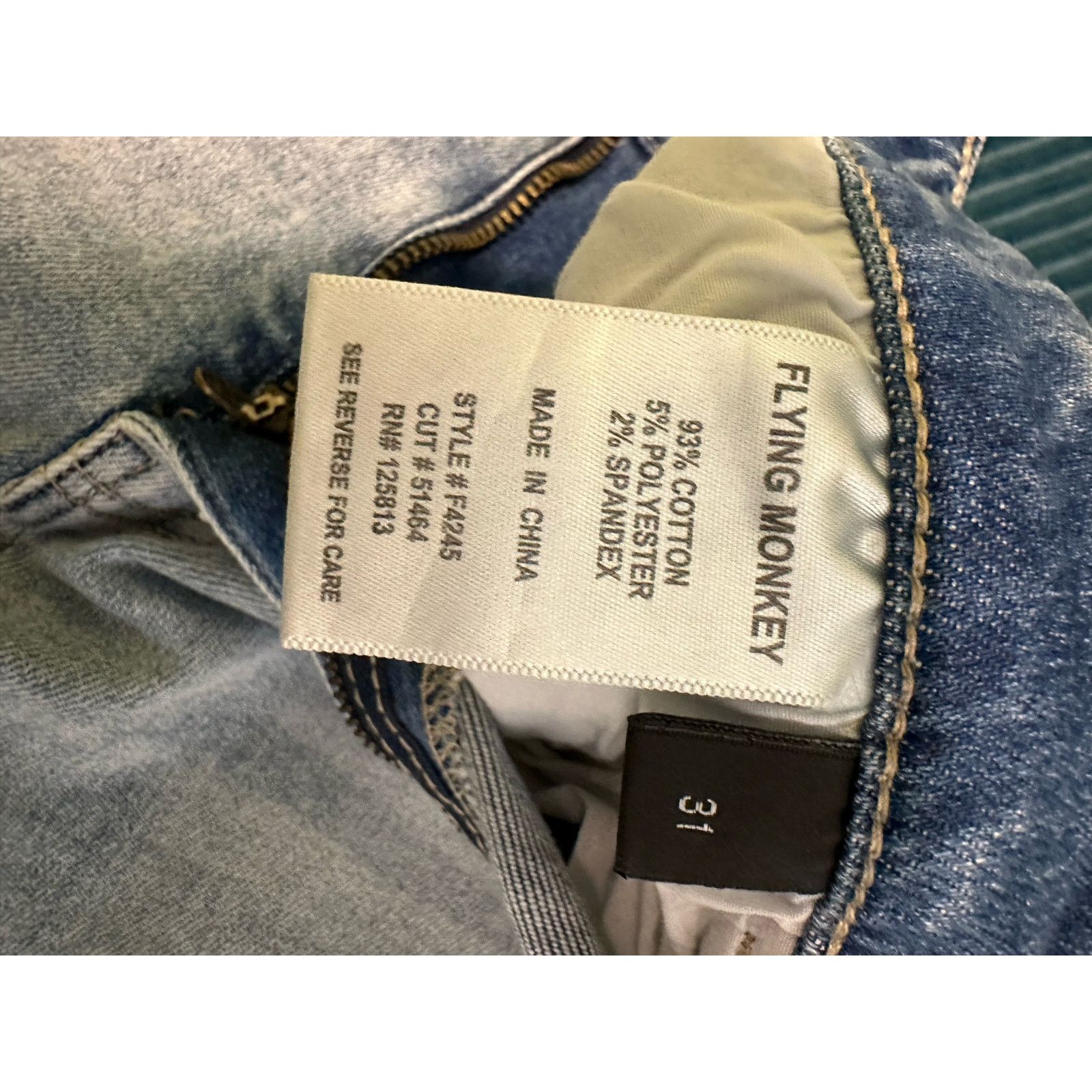 Other Flying Monkey Women’s Distressed Light Wash Skinny Jeans Size 31" - 4 Thumbnail