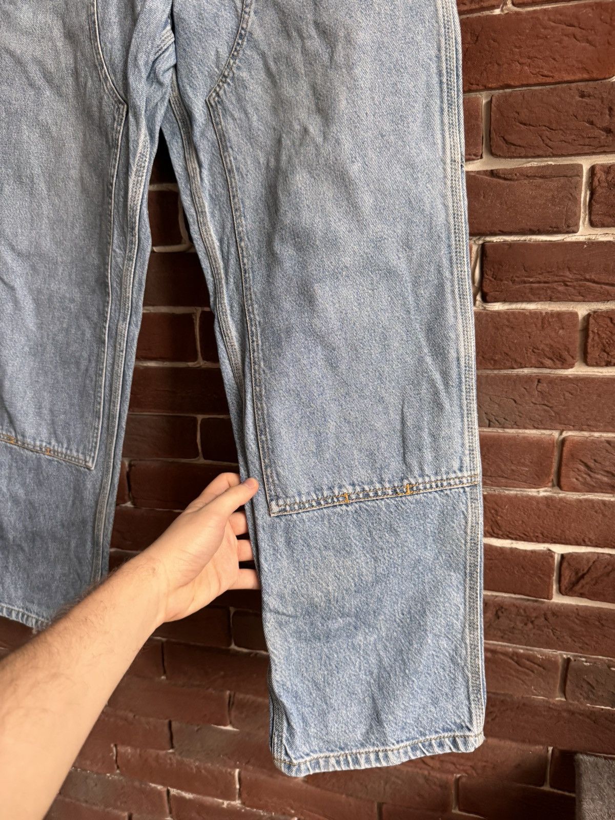 Carhartt Washed Carhartt Double Knee Distressed Blue Hype Workwear Size US 30 / EU 46 - 4 Thumbnail