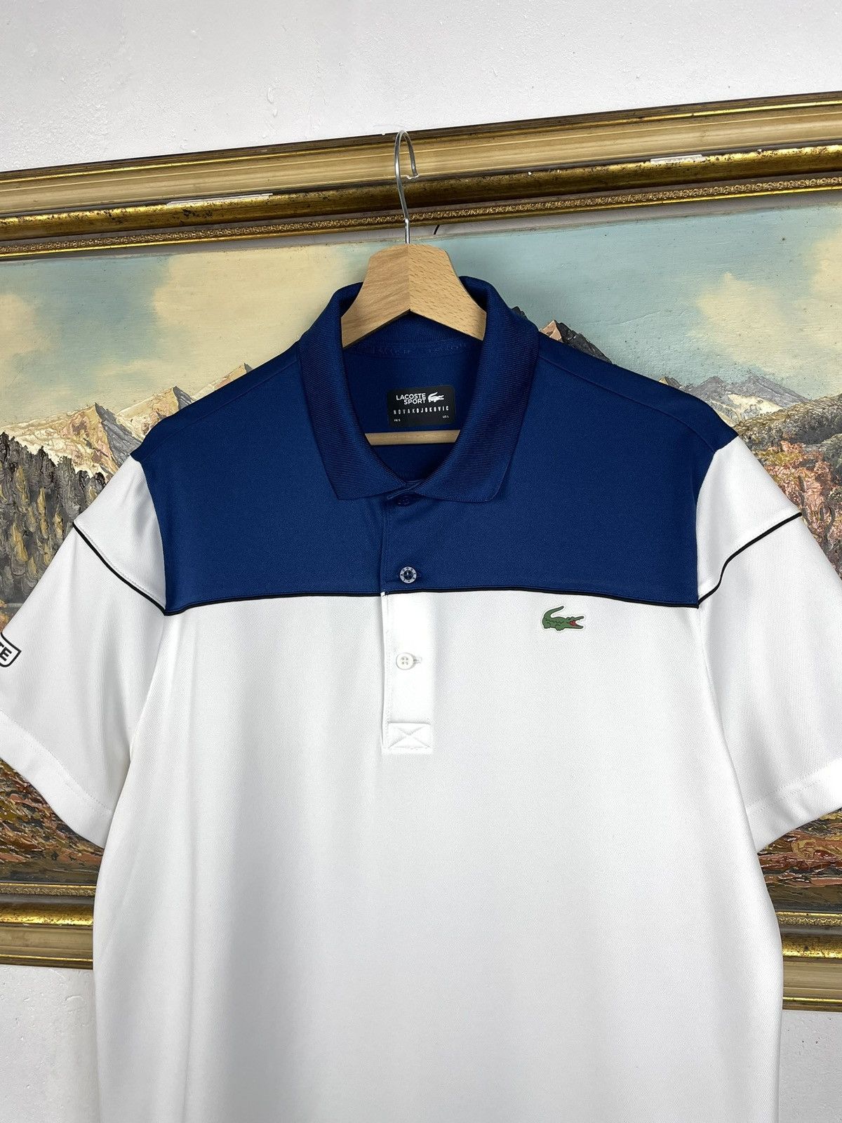 Lacoste Lacoste Novak Djokovic White T-shirt Polo Tennis Sportswear Size US L / EU 52-54 / 3 - 4 Thumbnail