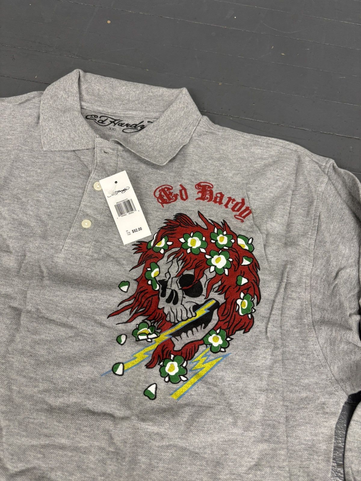 Affliction × Christian Audigier × Ed Hardy Y2K Ed Hardy Polo Longsleeve shirt Size US XXL / EU 58 / 5 - 6 Thumbnail