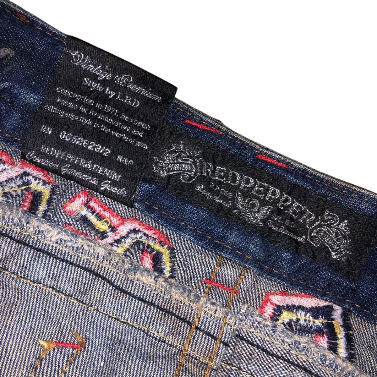 Designer × Japanese Brand × Vintage Vintage Japanese Brand Red Pepper Denim Jeans Size US 30 / EU 46 - 20 Thumbnail