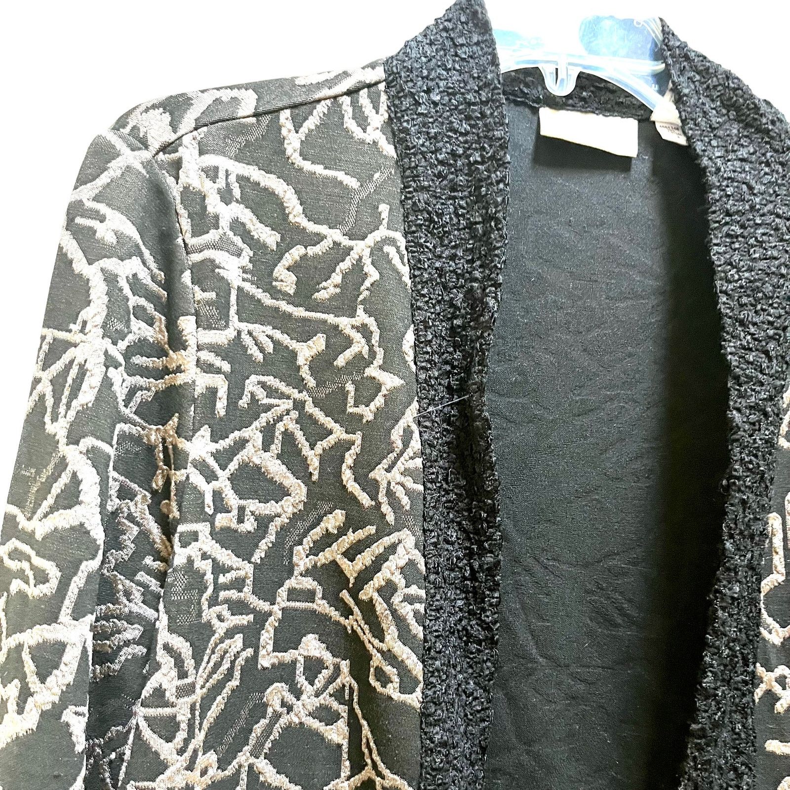 Chicos Chicos Patchwork Jacquard Duster Long Cardigan Coatigan Size XL / US 12-14 / IT 48-50 - 5 Thumbnail