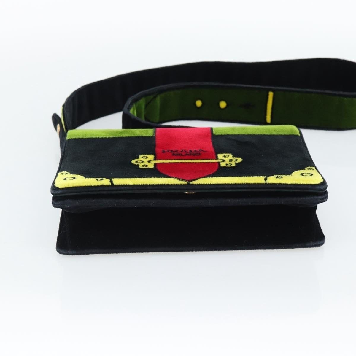 Prada Prada Galleria Velour Shoulder Bag Multicolor Size ONE SIZE - 12 Thumbnail