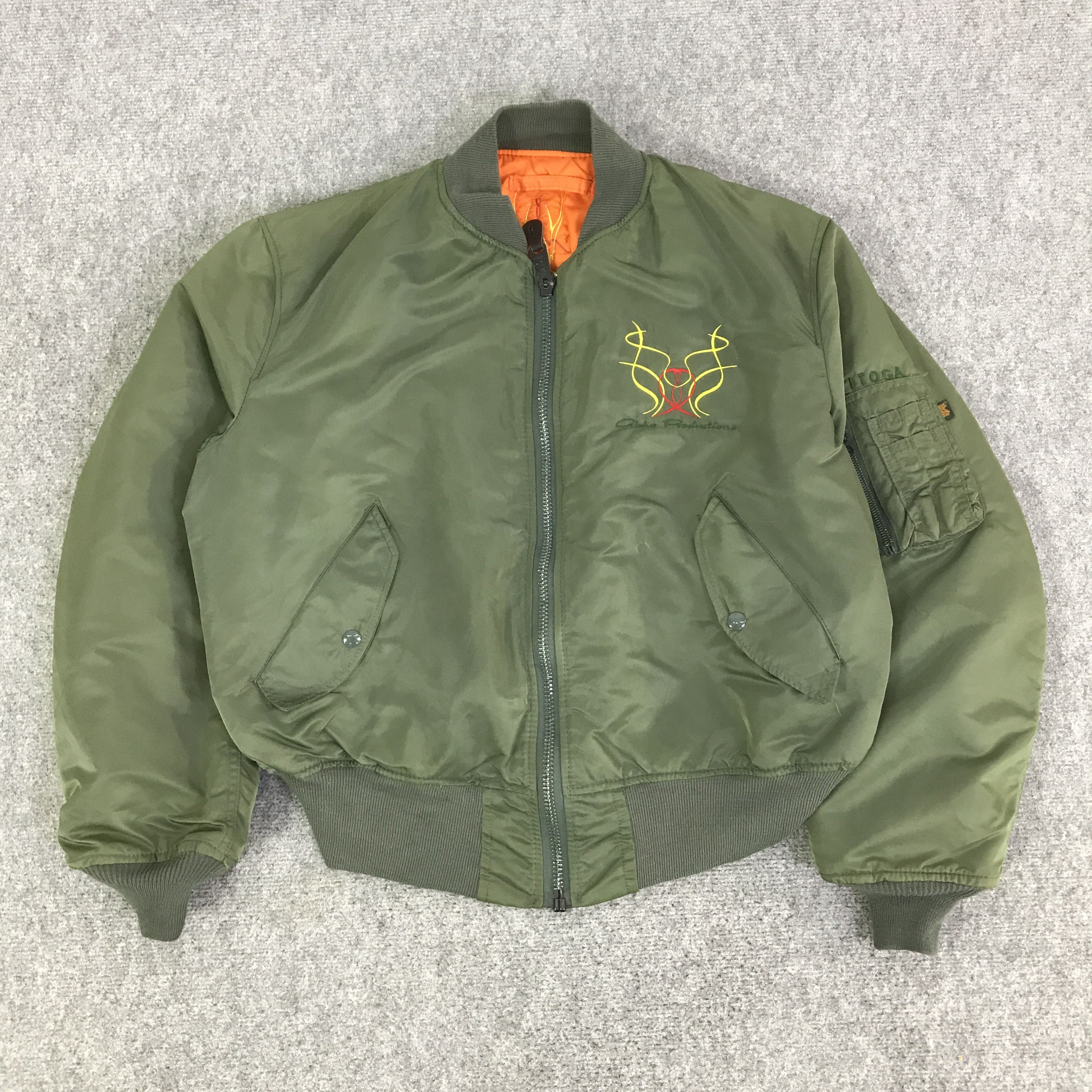 Alpha Industries 90s ALPHA INDUSTRIES BOMBER JACKET K104B9 Size US L / EU 52-54 / 3 - 1 Thumbnail