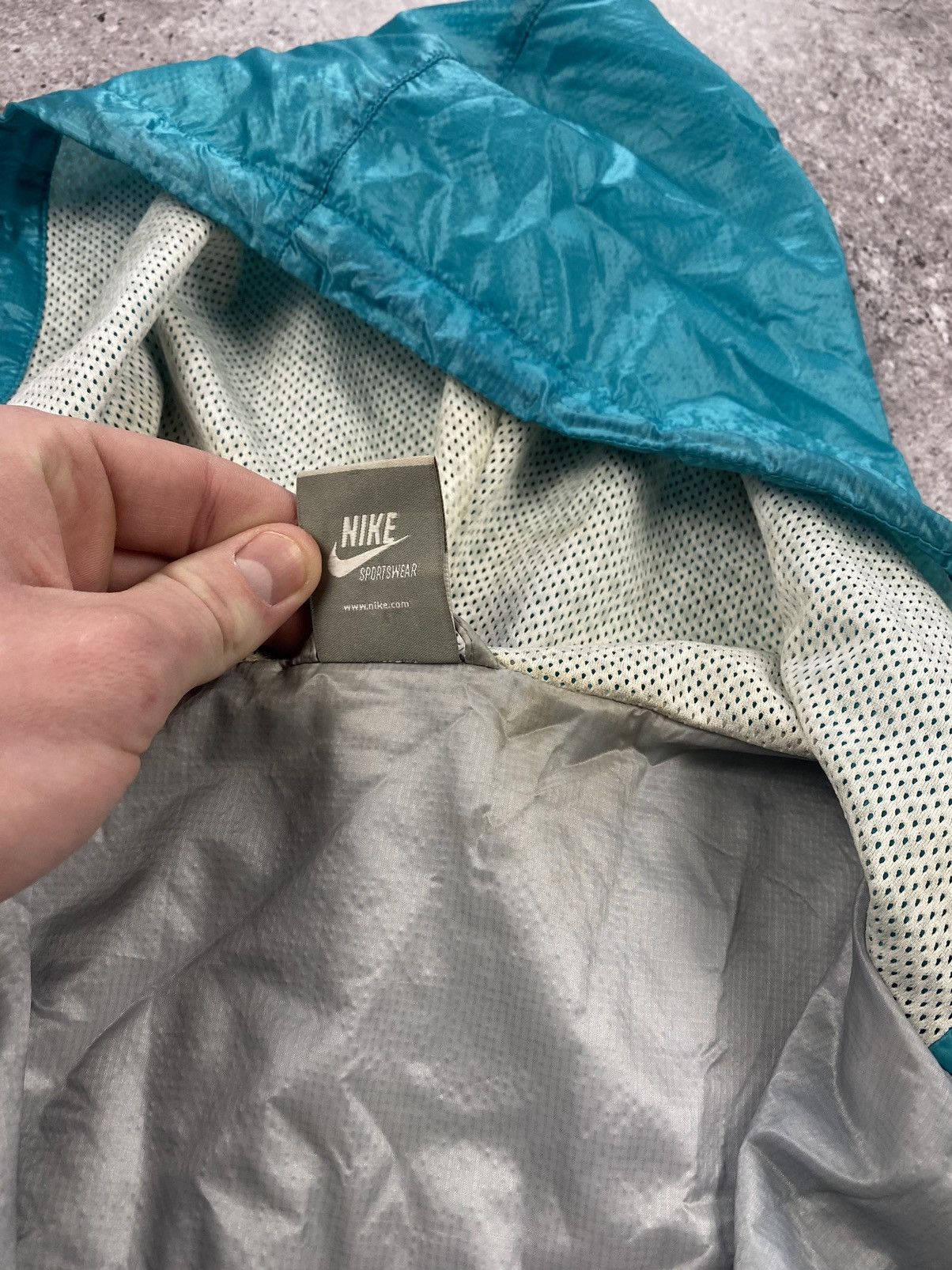 Nike × Vintage Vintage Nike Nylon Jacket Swoosh GorpCore Drill Style Size US S / EU 44-46 / 1 - 8 Thumbnail