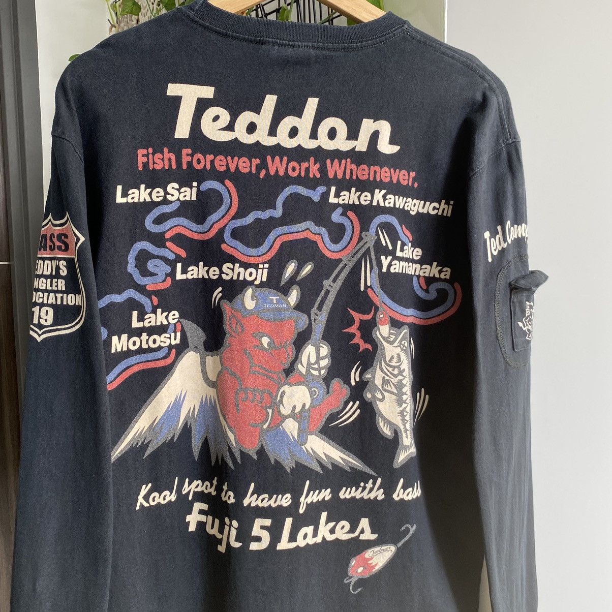 Tedman Vintage Faded Y2K Tedman Fuji 5 Lakes Fishing ERD GRUNGE TEE Size US L / EU 52-54 / 3 - 2 Thumbnail