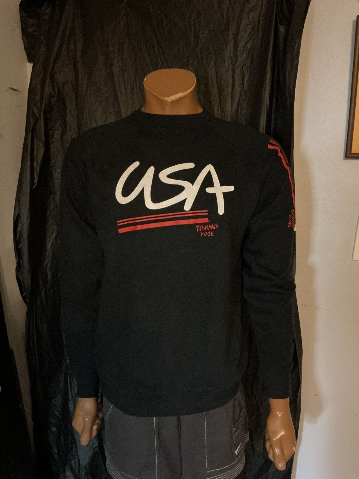 Vintage Vintage 80s Tokyo Rose USA Made In USA Pullover Sweatshirt Size US L / EU 52-54 / 3 - 7 Thumbnail