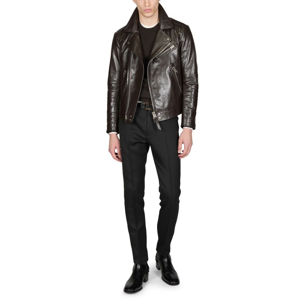 Tom Ford o1loc1c0924 LXR004 Leather Jacket in Chocolate Brown Size US L / EU 52-54 / 3 - 5 Thumbnail